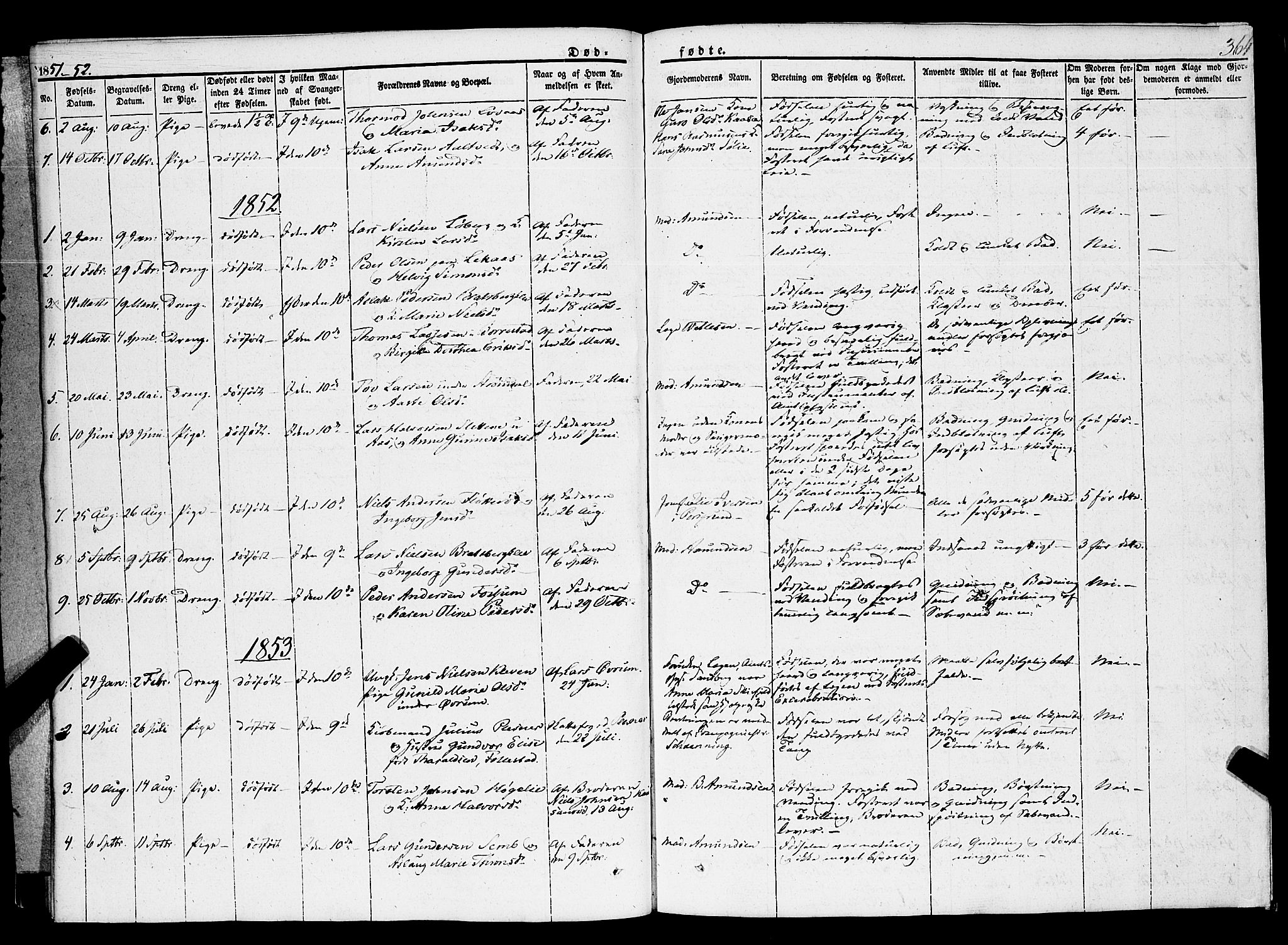 Gjerpen kirkebøker, SAKO/A-265/F/Fa/L0007b: Parish register (official) no. I 7B, 1834-1857, p. 364