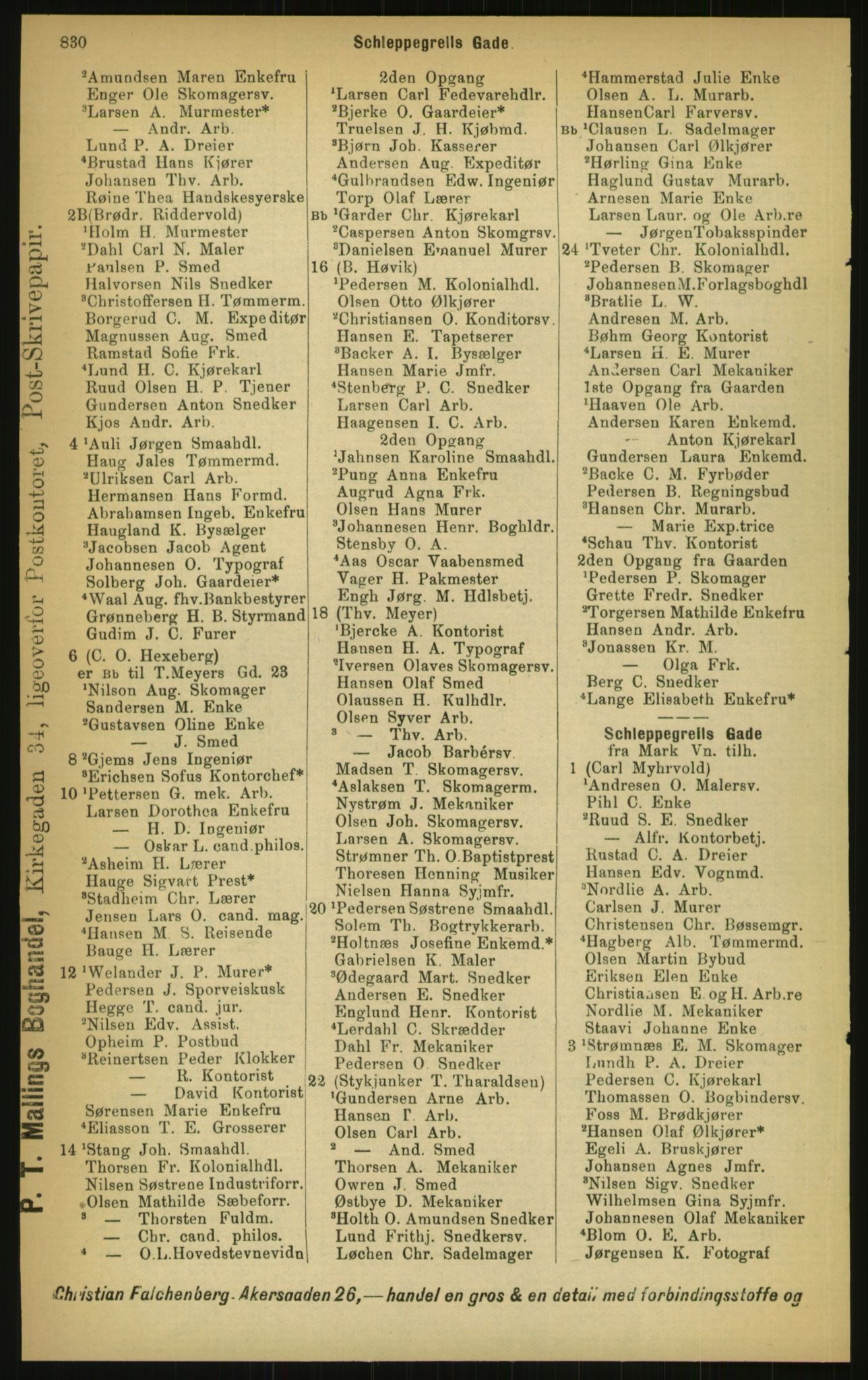 Kristiania/Oslo adressebok, PUBL/-, 1897, p. 830