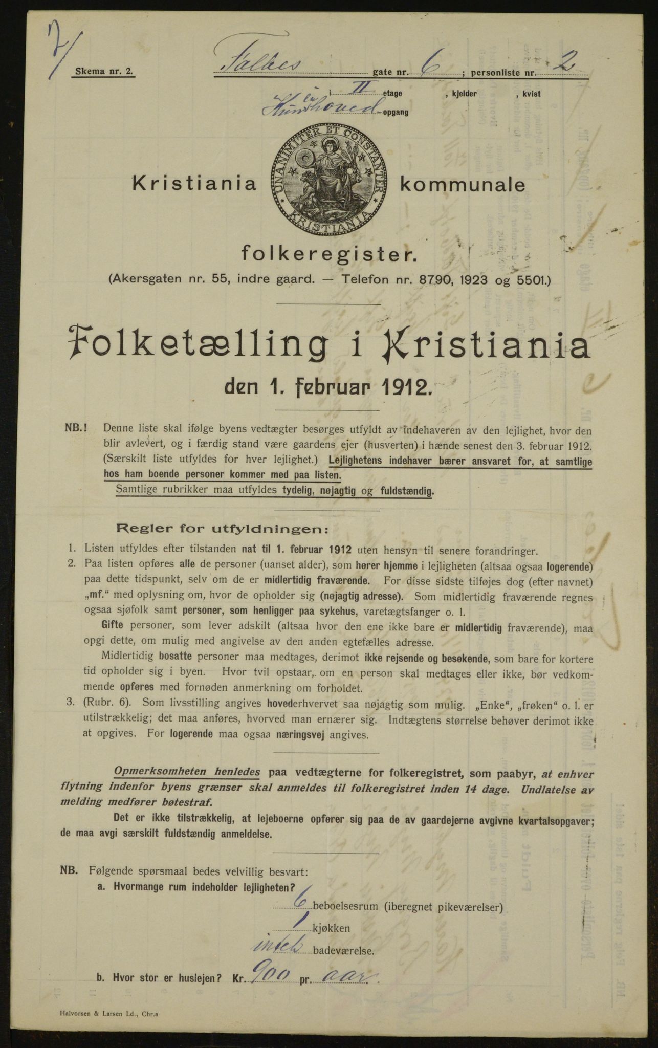 OBA, Municipal Census 1912 for Kristiania, 1912, p. 23146