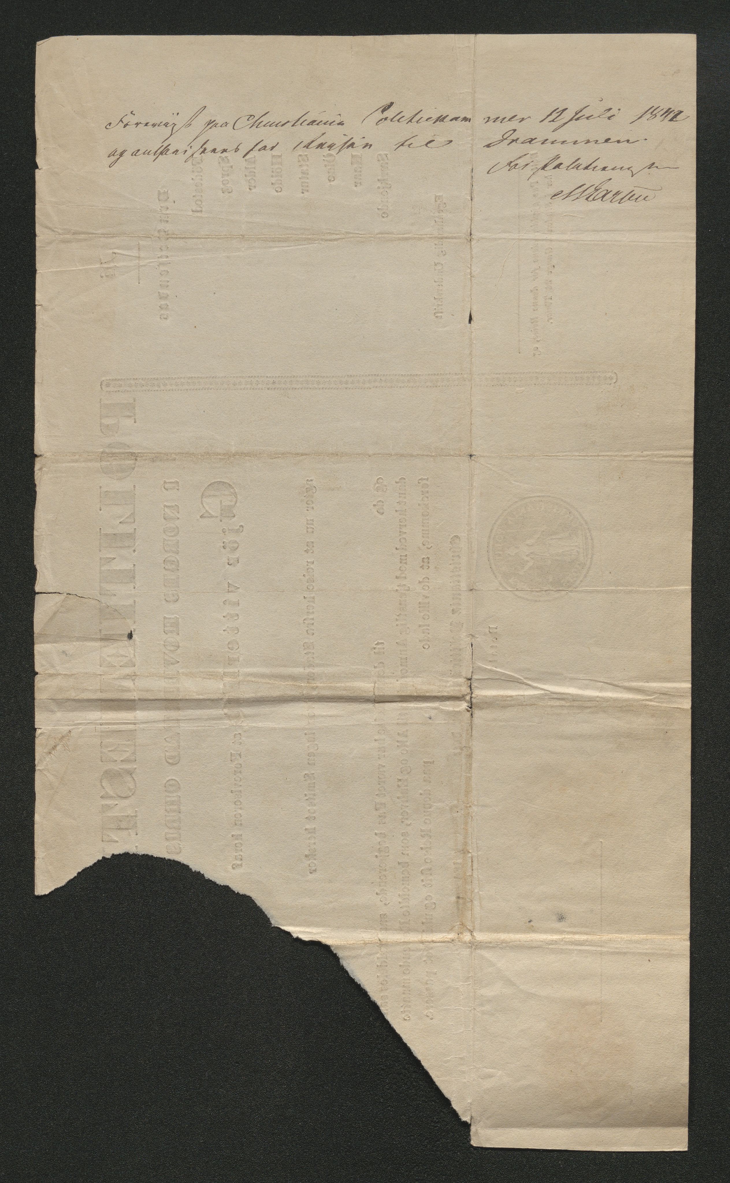 Drammen politikammer, AV/SAKO-A-623/I/Ia/Iab/L0006: Innleverte pass, 1841-1842, p. 508