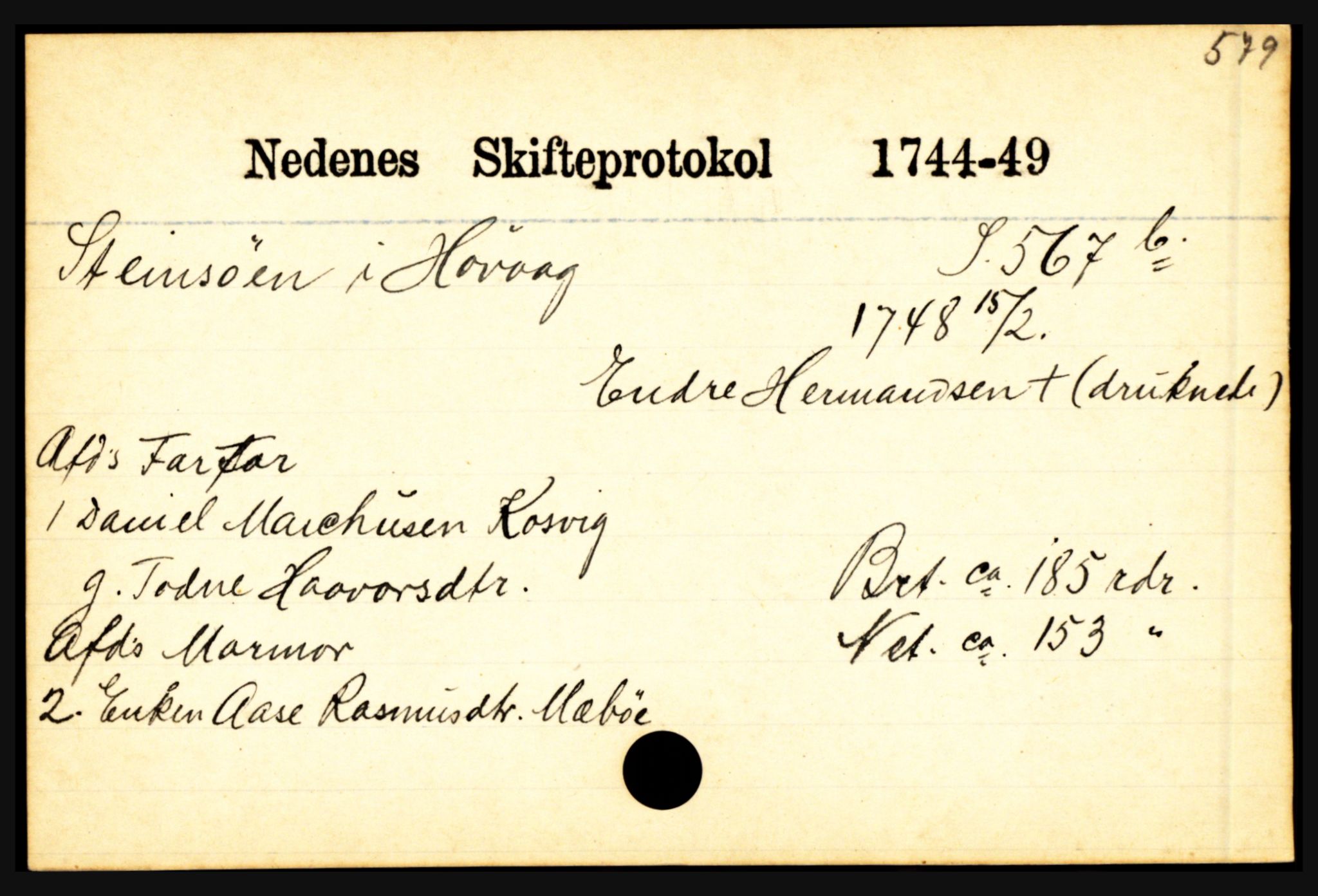 Nedenes sorenskriveri før 1824, AV/SAK-1221-0007/H, p. 28319