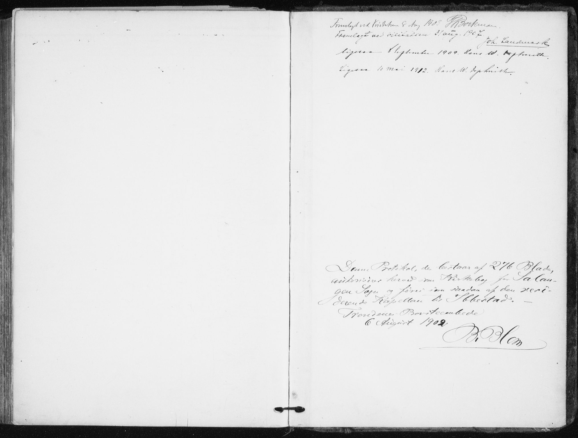 Salangen sokneprestembete, SATØ/S-1324/H/Ha/L0002kirke: Parish register (official) no. 2, 1902-1911