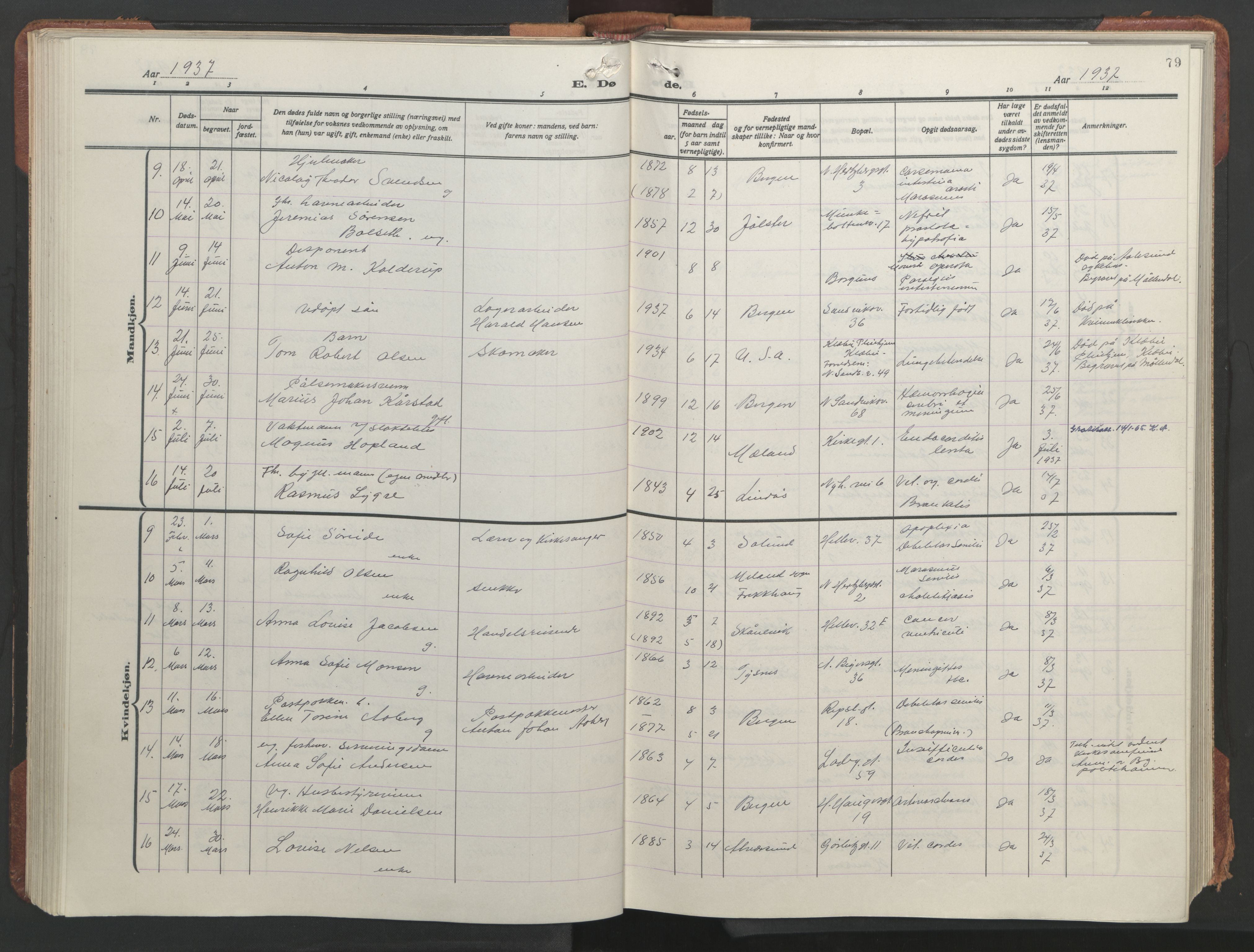 Sandviken Sokneprestembete, AV/SAB-A-77601/H/Hb/L0018: Parish register (copy) no. E 2, 1926-1962, p. 78b-79a