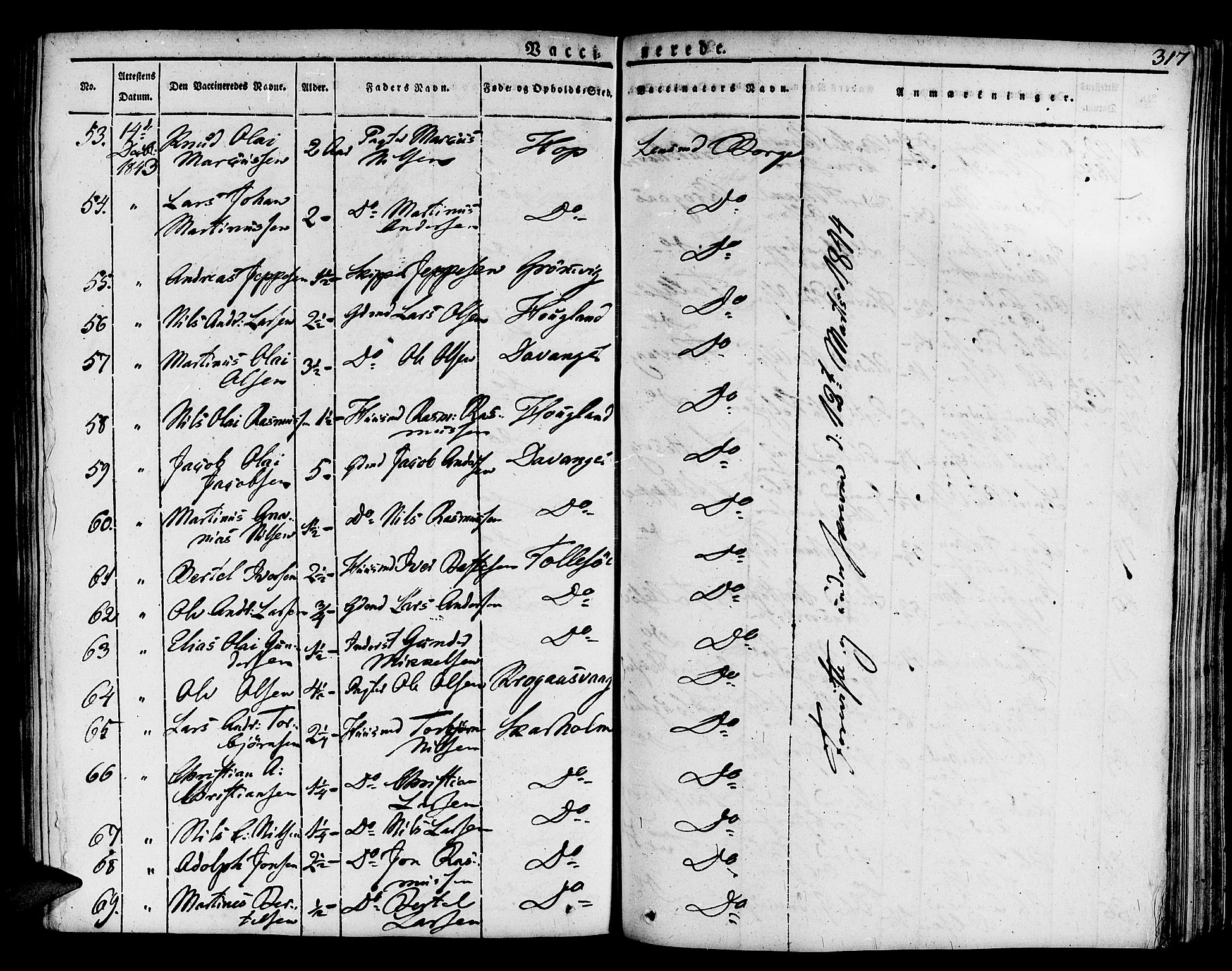 Askøy Sokneprestembete, SAB/A-74101/H/Ha/Haa/Haaa/L0004: Parish register (official) no. A 4, 1825-1845, p. 317