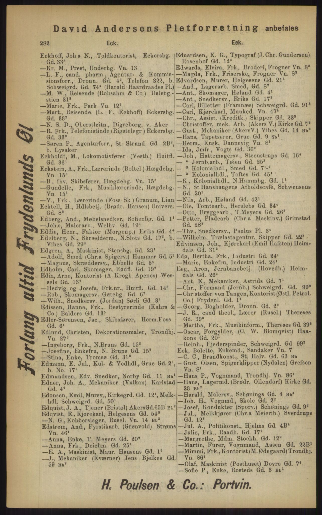 Kristiania/Oslo adressebok, PUBL/-, 1902, p. 282