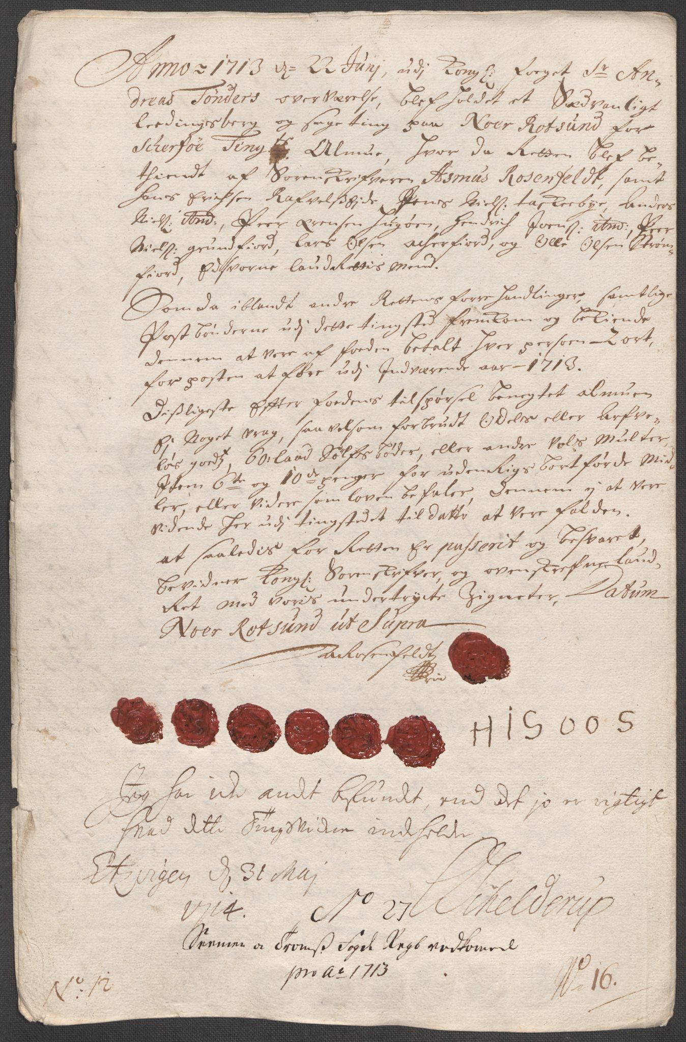 Rentekammeret inntil 1814, Reviderte regnskaper, Fogderegnskap, AV/RA-EA-4092/R68/L4759: Fogderegnskap Senja og Troms, 1713, p. 172