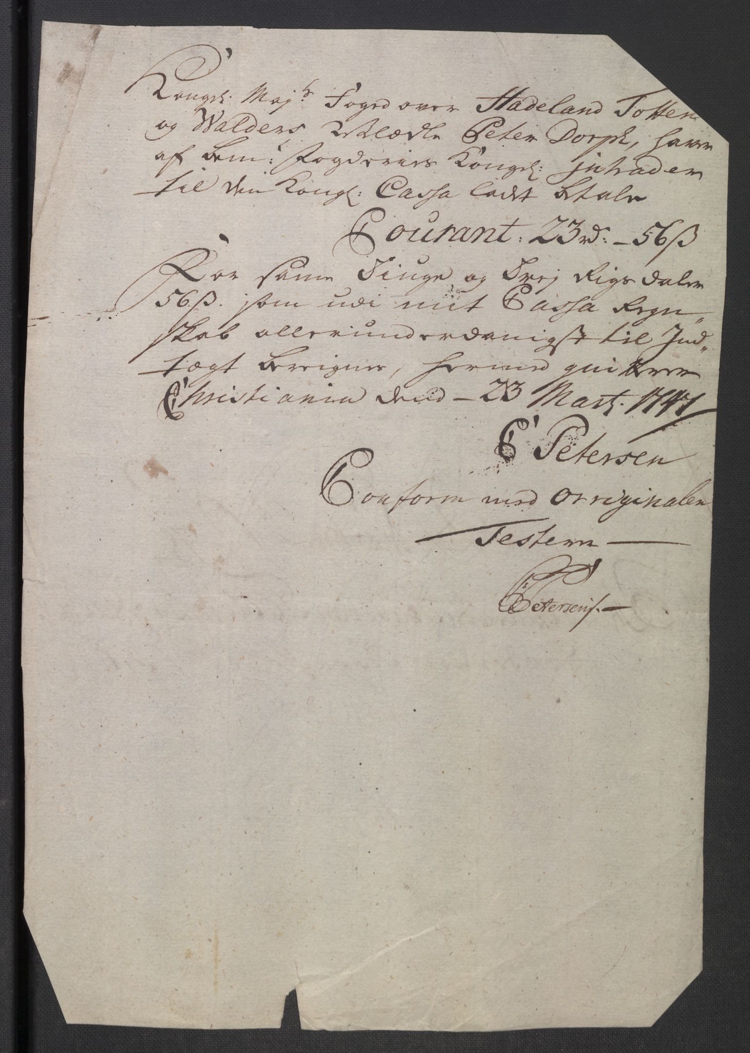 Rentekammeret inntil 1814, Reviderte regnskaper, Fogderegnskap, AV/RA-EA-4092/R18/L1345: Fogderegnskap Hadeland, Toten og Valdres, 1745-1746, p. 560