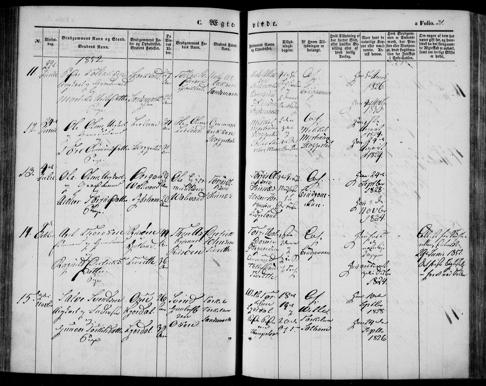 Bakke sokneprestkontor, AV/SAK-1111-0002/F/Fa/Faa/L0005: Parish register (official) no. A 5, 1847-1855, p. 31