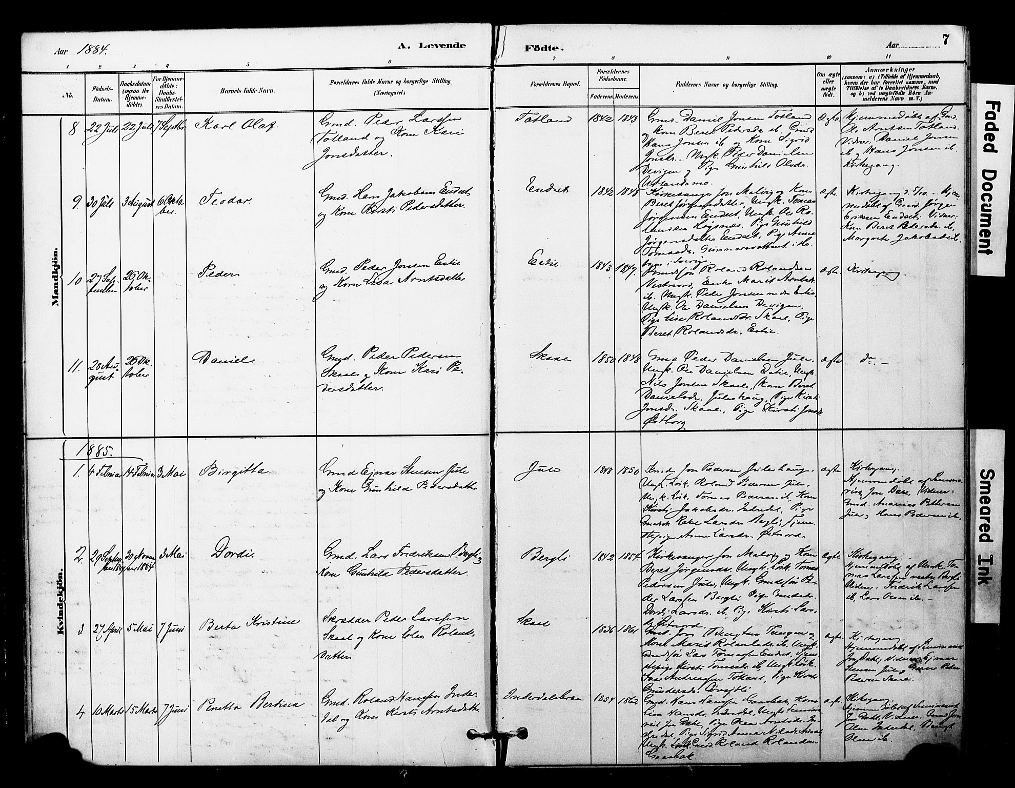 Ministerialprotokoller, klokkerbøker og fødselsregistre - Nord-Trøndelag, SAT/A-1458/757/L0505: Parish register (official) no. 757A01, 1882-1904, p. 7