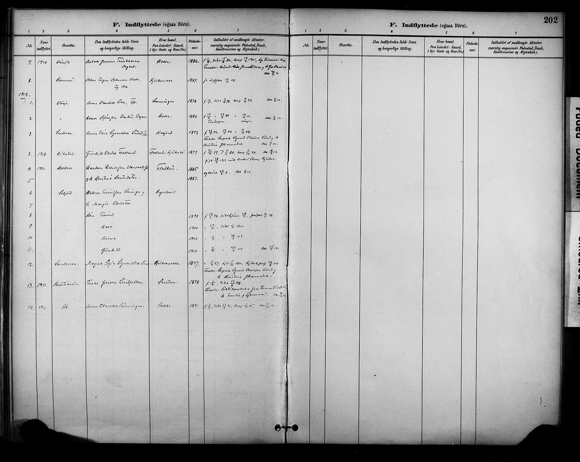 Sauherad kirkebøker, SAKO/A-298/F/Fa/L0009: Parish register (official) no. I 9, 1887-1912, p. 202