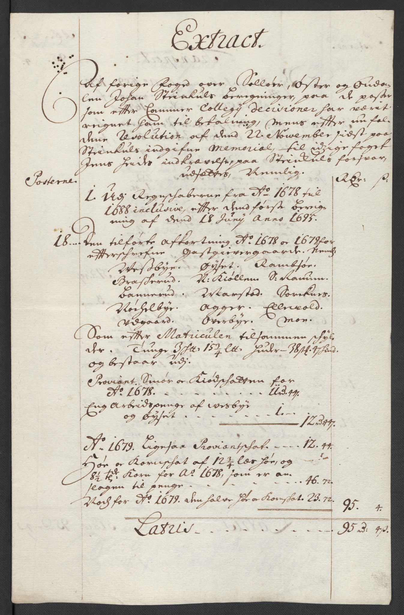 Rentekammeret inntil 1814, Reviderte regnskaper, Fogderegnskap, AV/RA-EA-4092/R13/L0834: Fogderegnskap Solør, Odal og Østerdal, 1696, p. 61