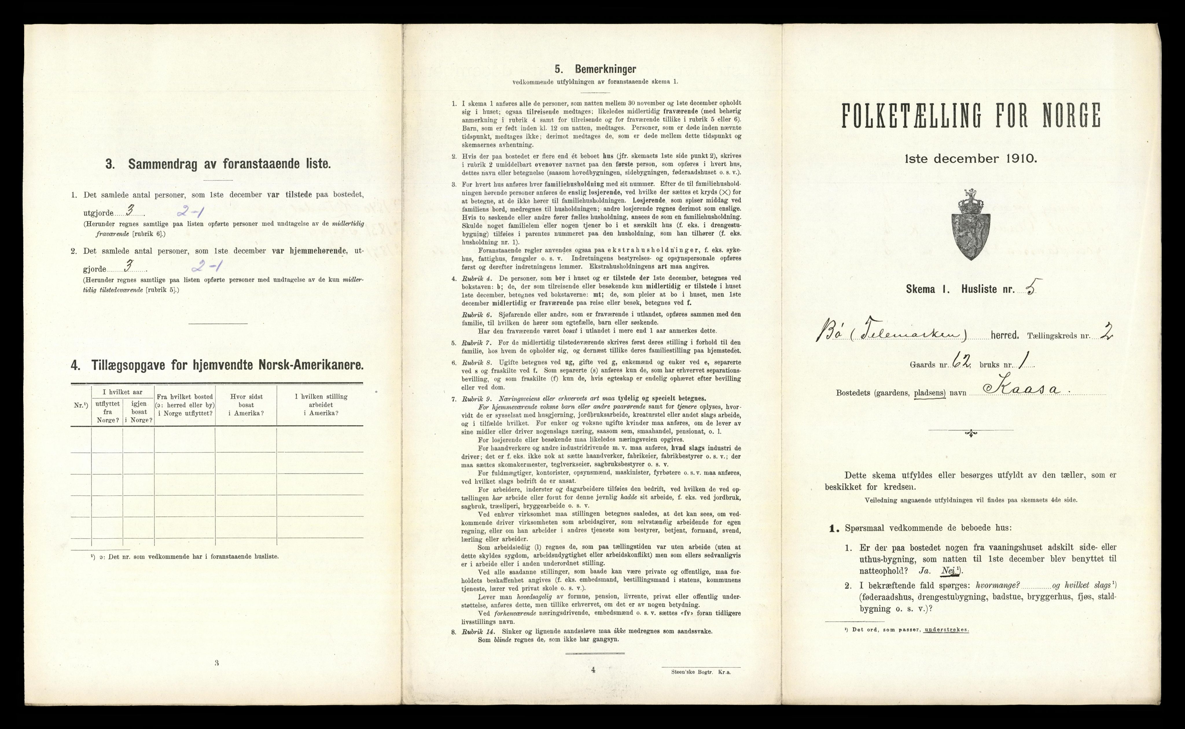 RA, 1910 census for Bø, 1910, p. 263