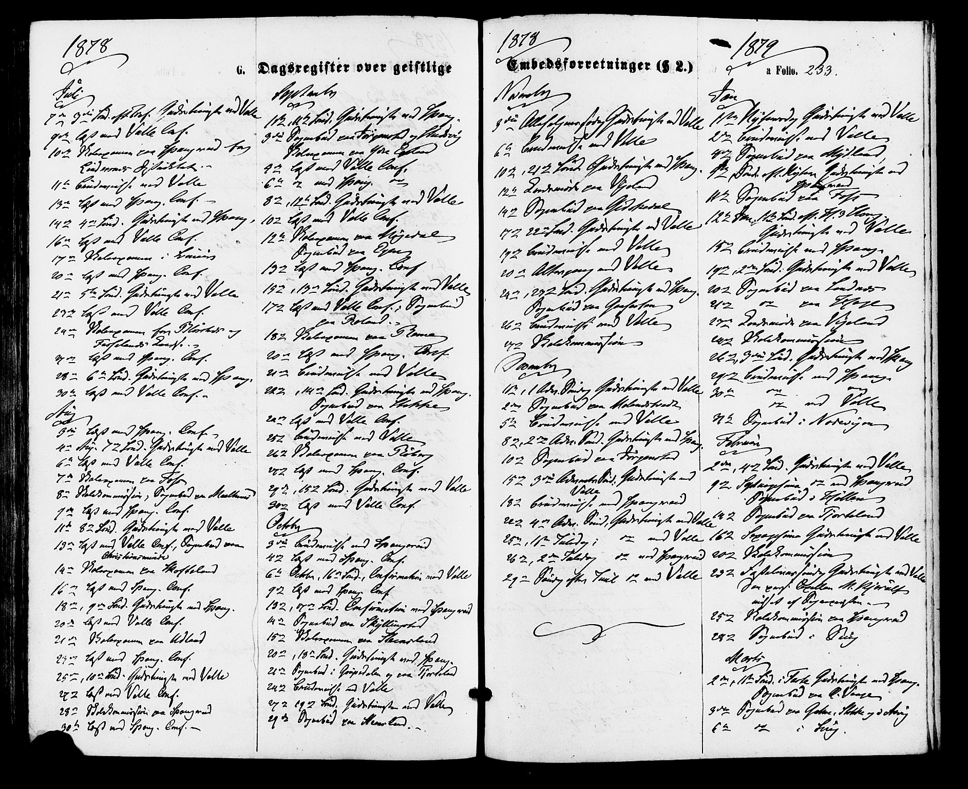 Sør-Audnedal sokneprestkontor, AV/SAK-1111-0039/F/Fa/Faa/L0003: Parish register (official) no. A 3, 1868-1883, p. 233