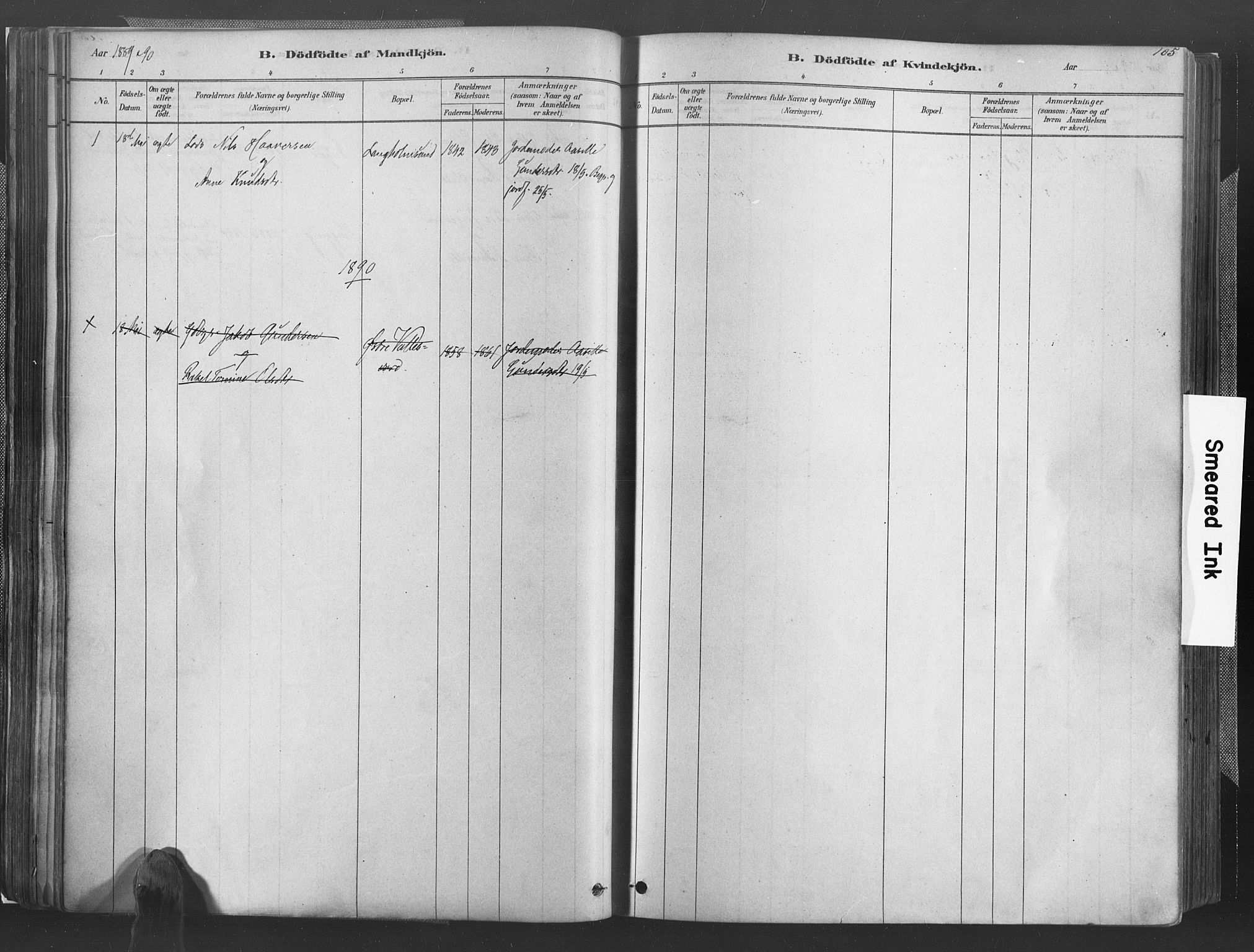 Høvåg sokneprestkontor, SAK/1111-0025/F/Fa/L0005: Parish register (official) no. A 5, 1878-1893, p. 105