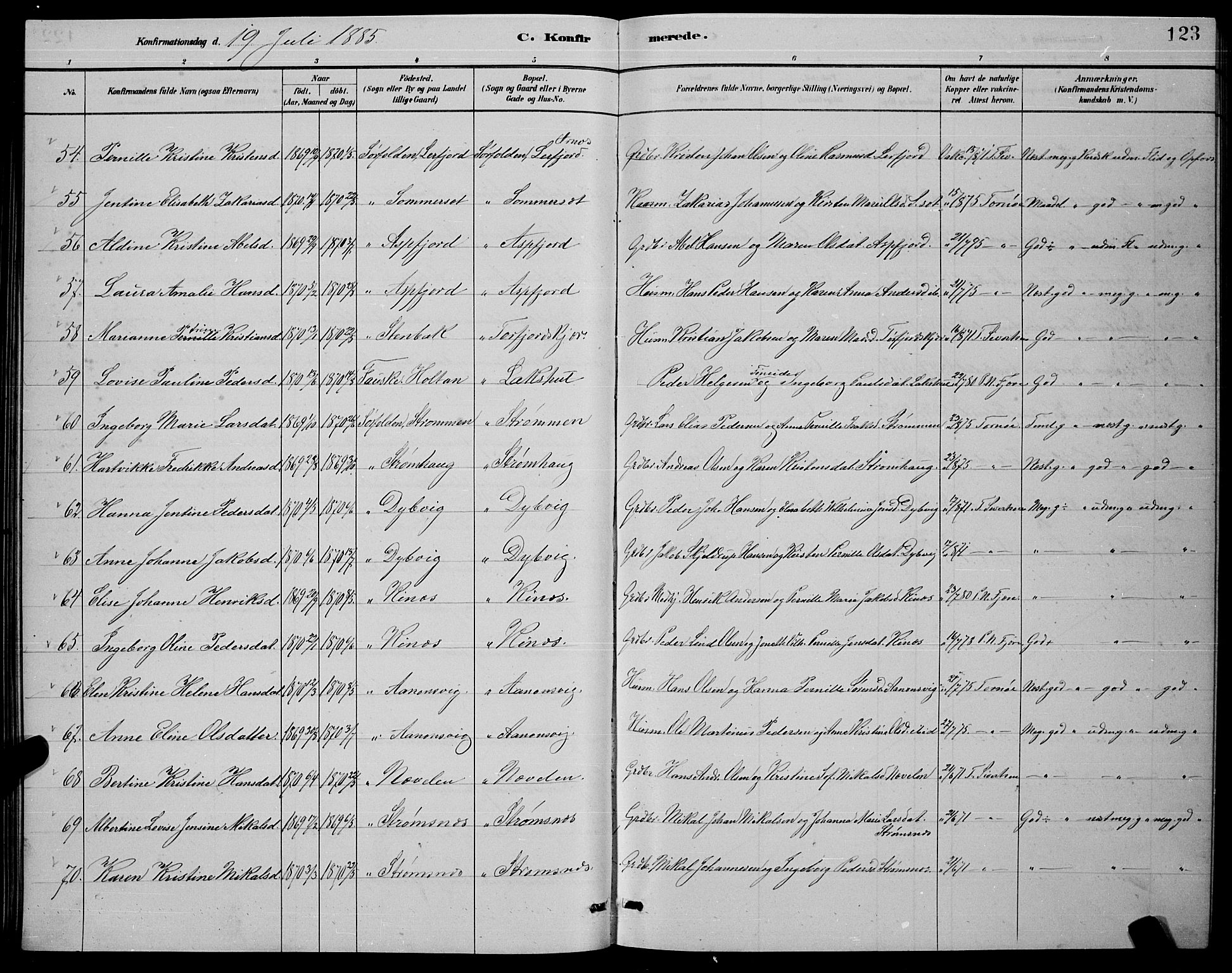 Ministerialprotokoller, klokkerbøker og fødselsregistre - Nordland, AV/SAT-A-1459/853/L0772: Parish register (official) no. 853A11, 1881-1900, p. 123