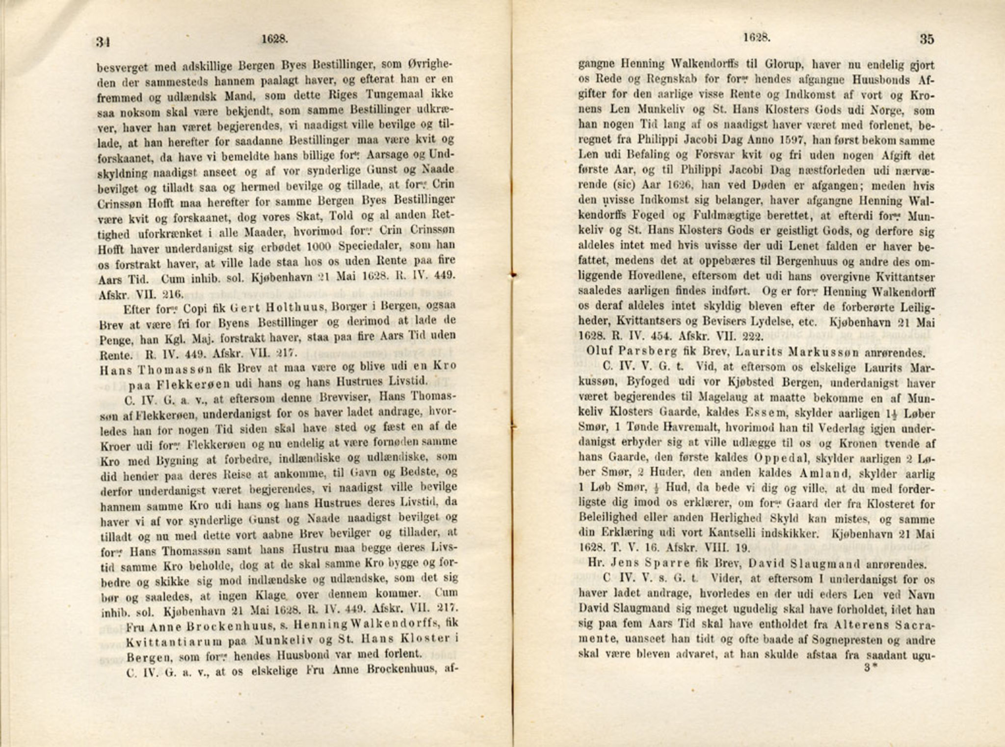 Publikasjoner utgitt av Det Norske Historiske Kildeskriftfond, PUBL/-/-/-: Norske Rigs-Registranter, bind 6, 1628-1634, p. 34-35