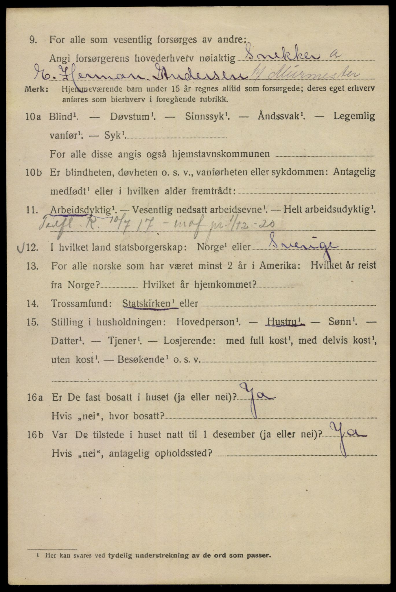 SAO, 1920 census for Kristiania, 1920, p. 152030