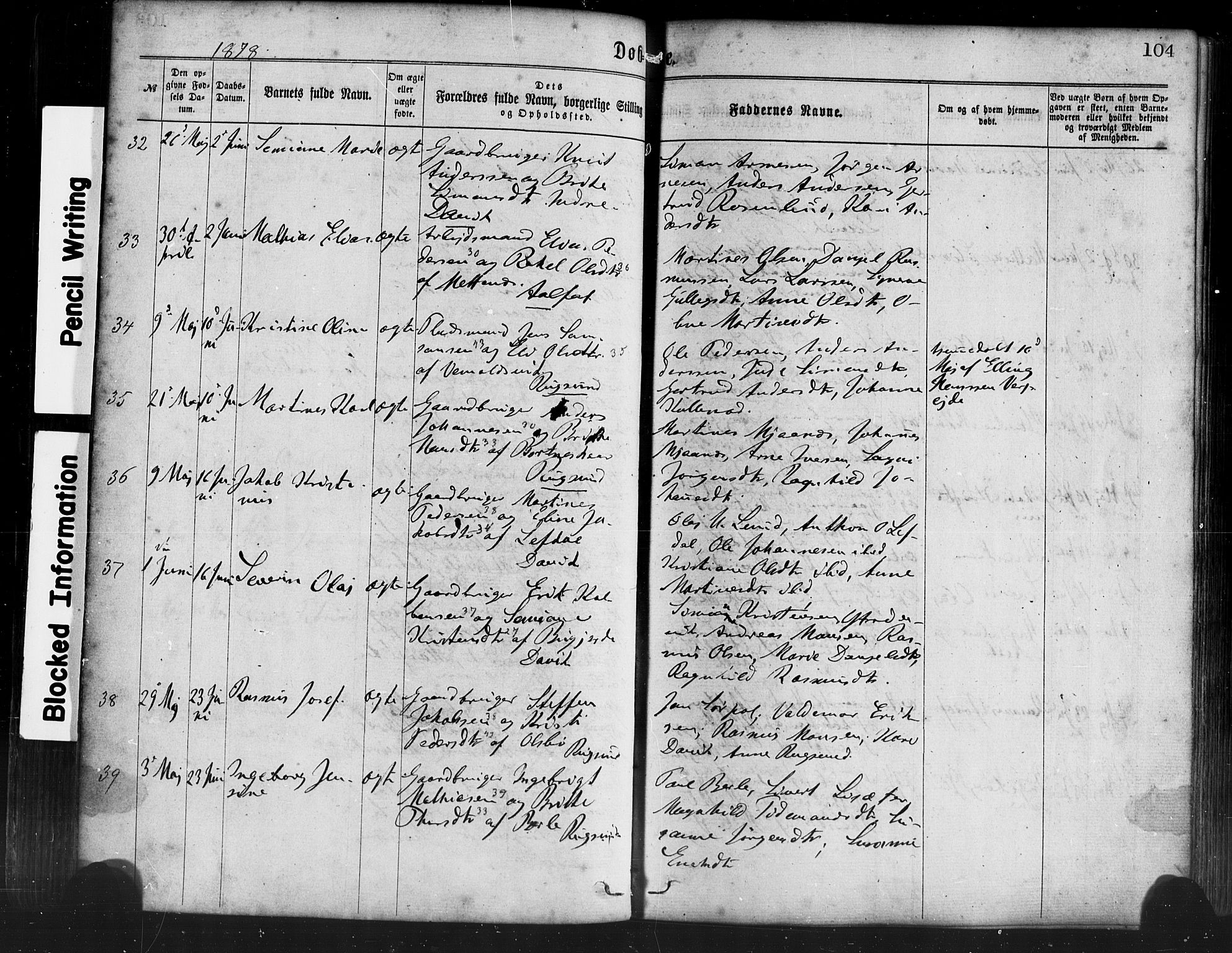 Davik sokneprestembete, AV/SAB-A-79701/H/Haa/Haaa/L0006: Parish register (official) no. A 6, 1867-1881, p. 104