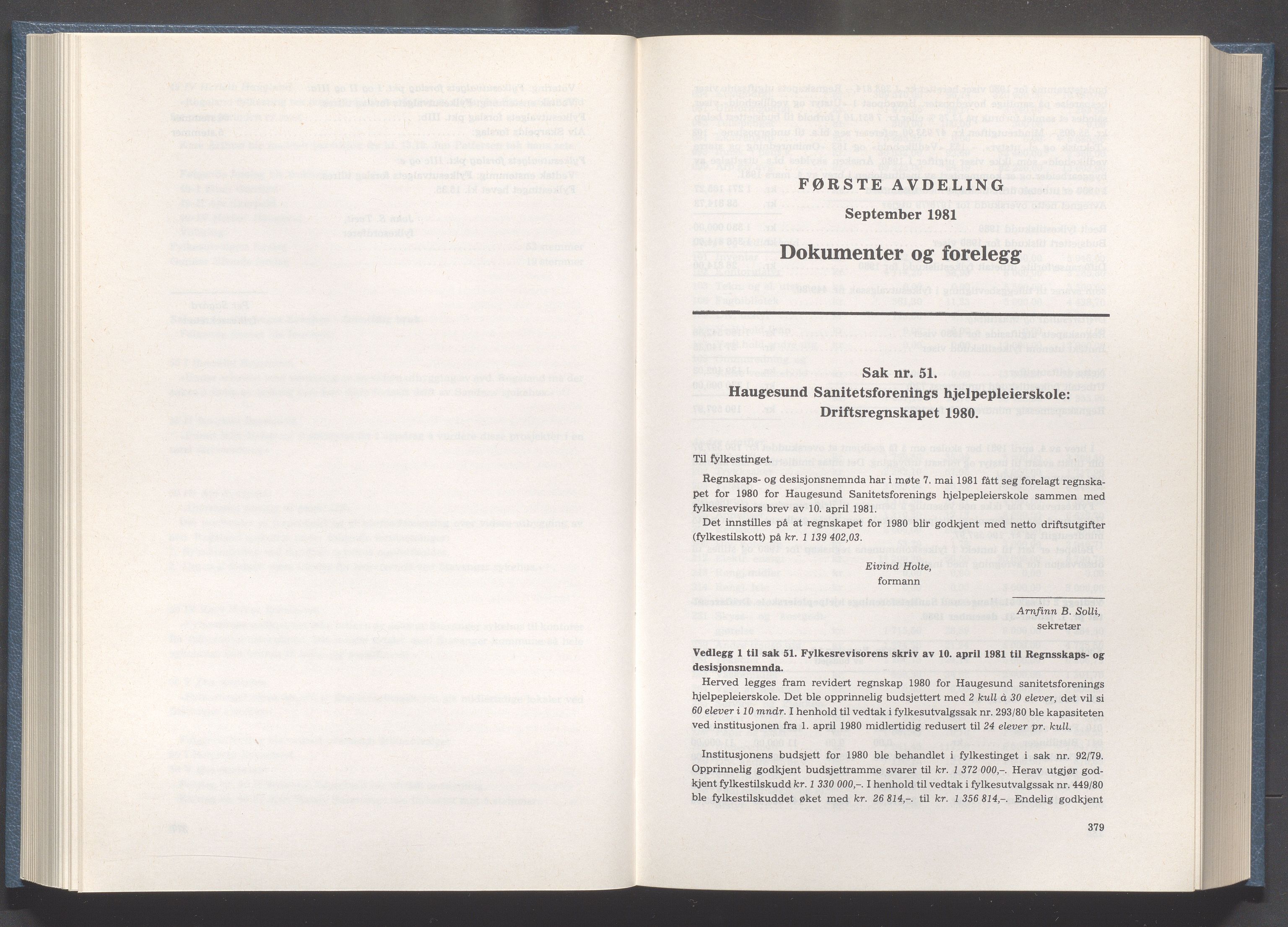 Rogaland fylkeskommune - Fylkesrådmannen , IKAR/A-900/A/Aa/Aaa/L0101: Møtebok , 1981, p. 378-379