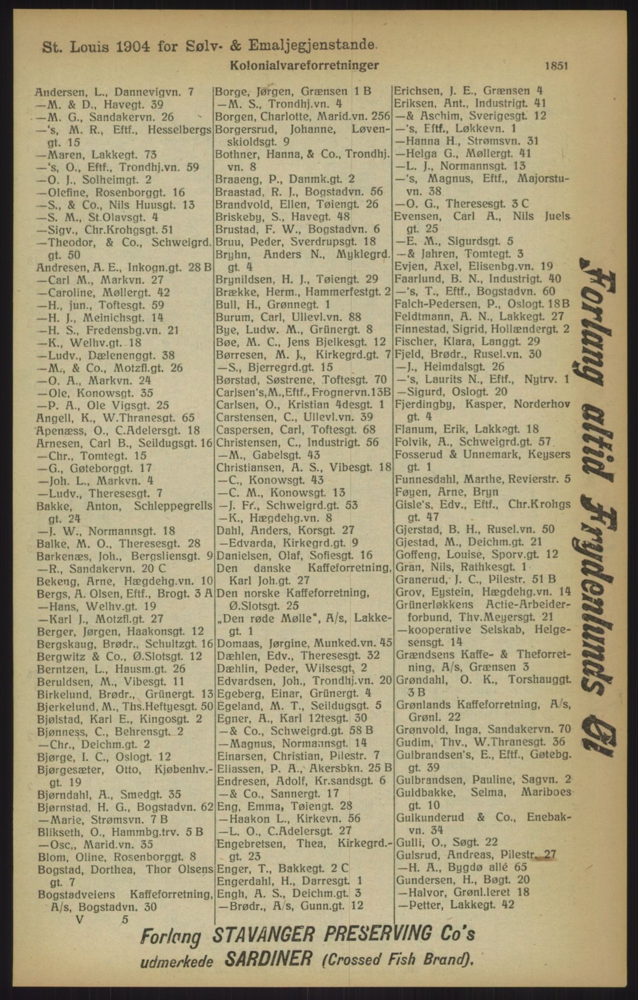 Kristiania/Oslo adressebok, PUBL/-, 1915, p. 1851