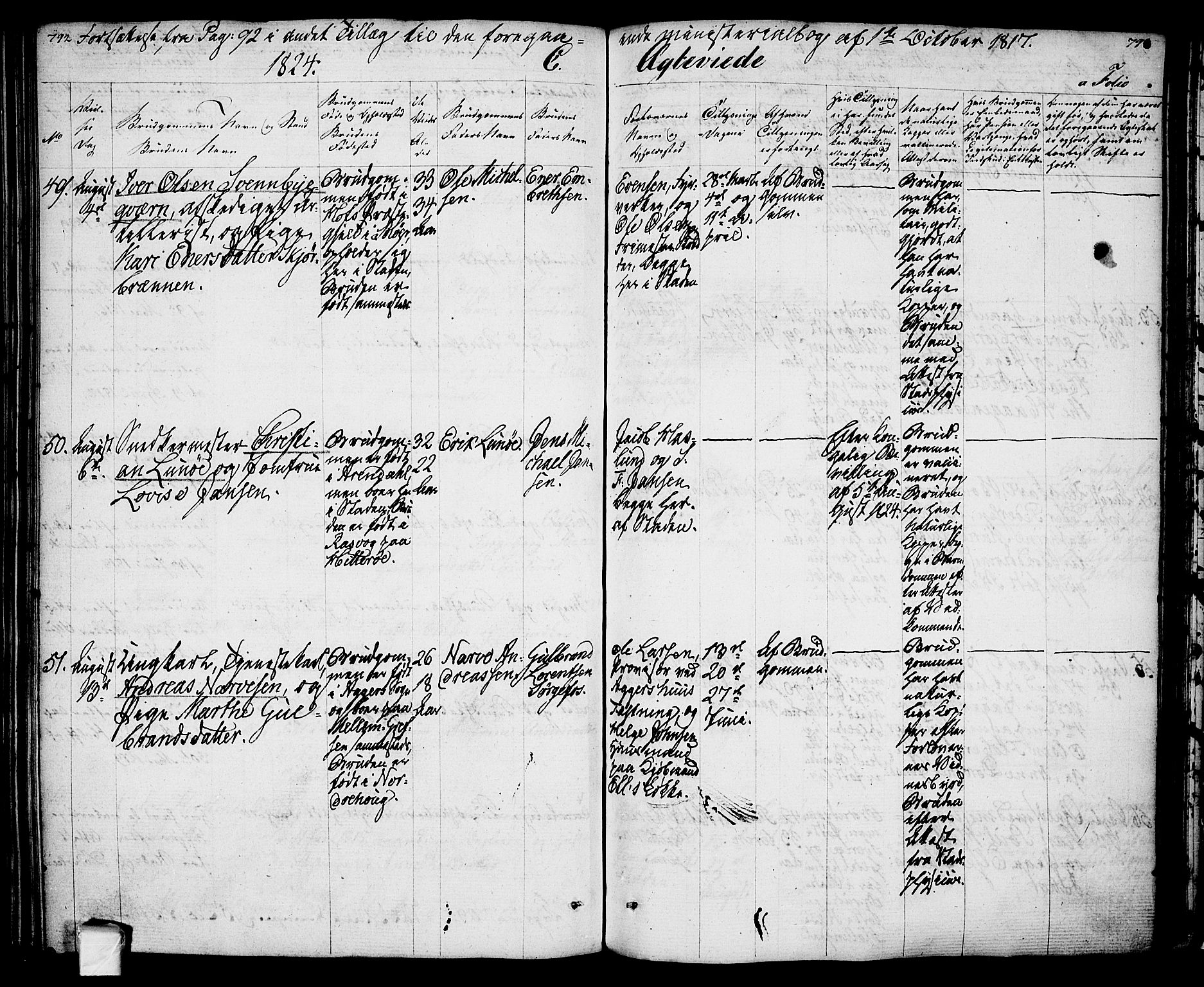 Oslo domkirke Kirkebøker, SAO/A-10752/F/Fa/L0010: Parish register (official) no. 10, 1824-1830, p. 792-793