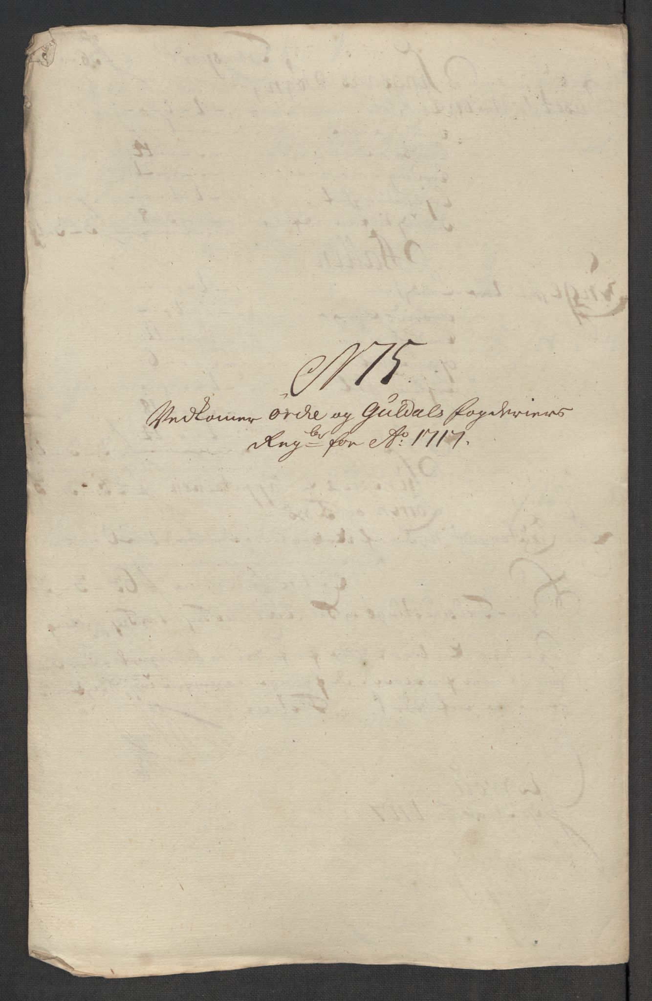 Rentekammeret inntil 1814, Reviderte regnskaper, Fogderegnskap, RA/EA-4092/R60/L3969: Fogderegnskap Orkdal og Gauldal, 1717, p. 525
