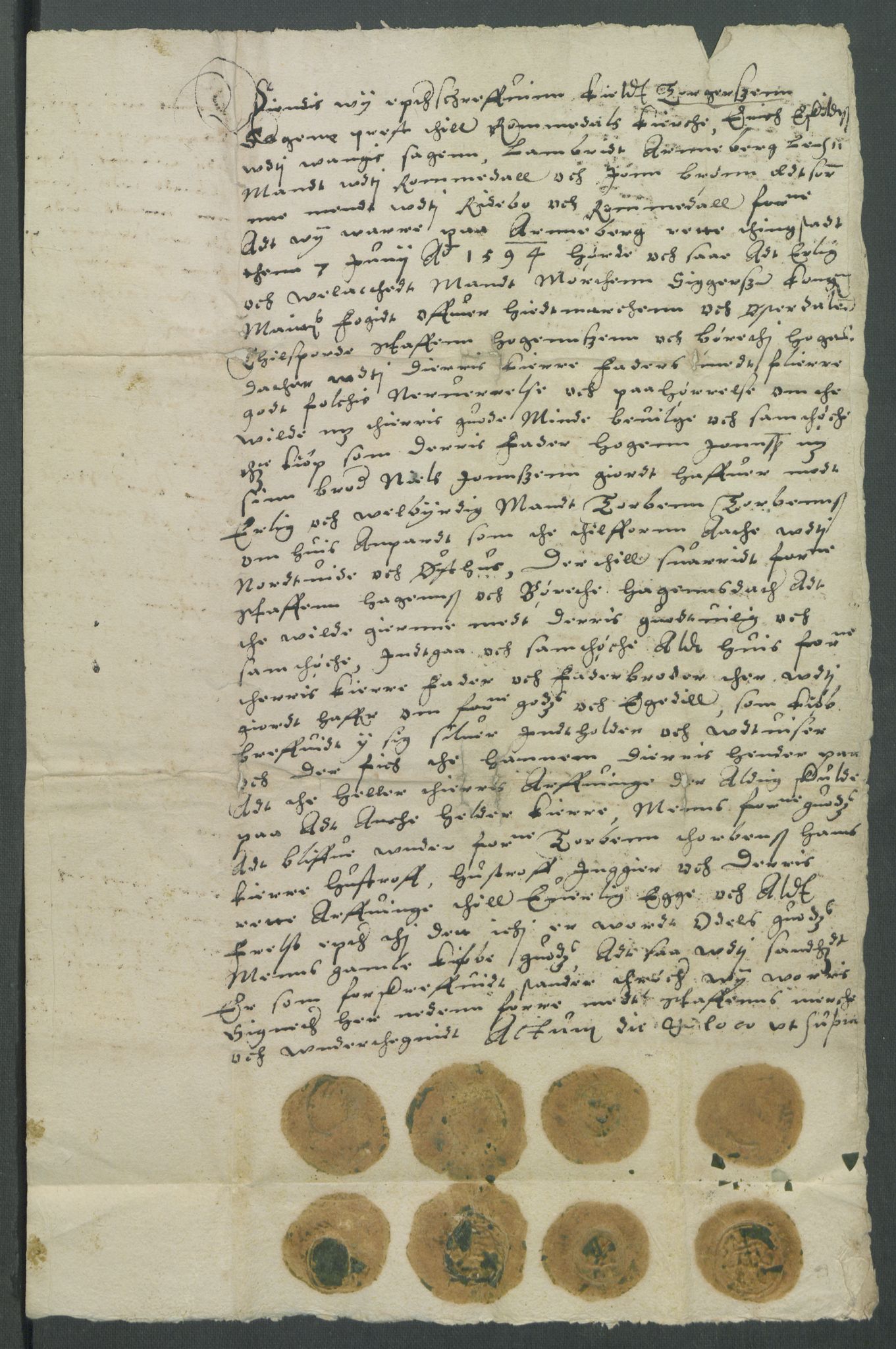 Riksarkivets diplomsamling, RA/EA-5965/F02/L0098: Dokumenter, 1594, p. 33