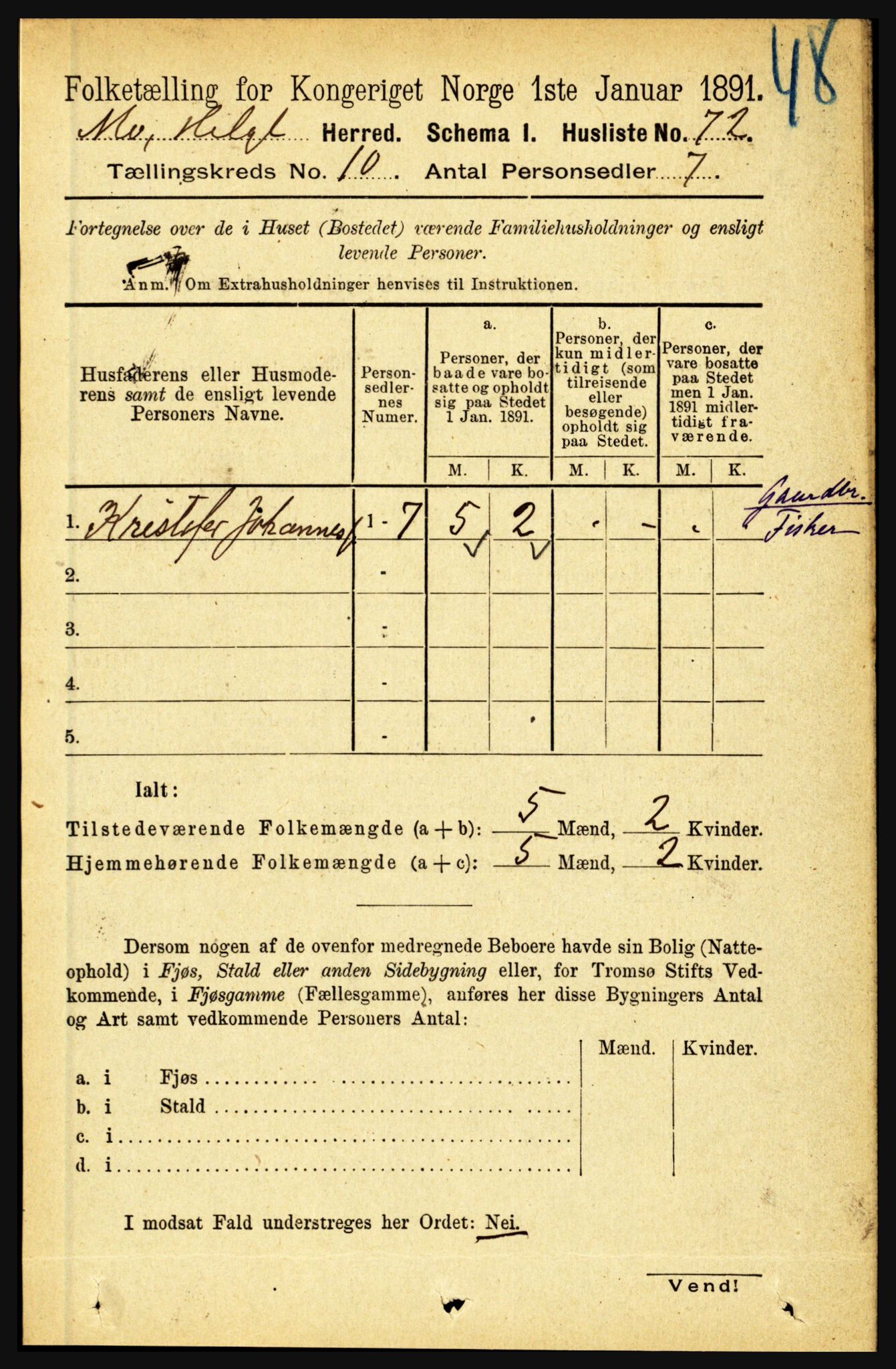 RA, 1891 census for 1833 Mo, 1891, p. 3934