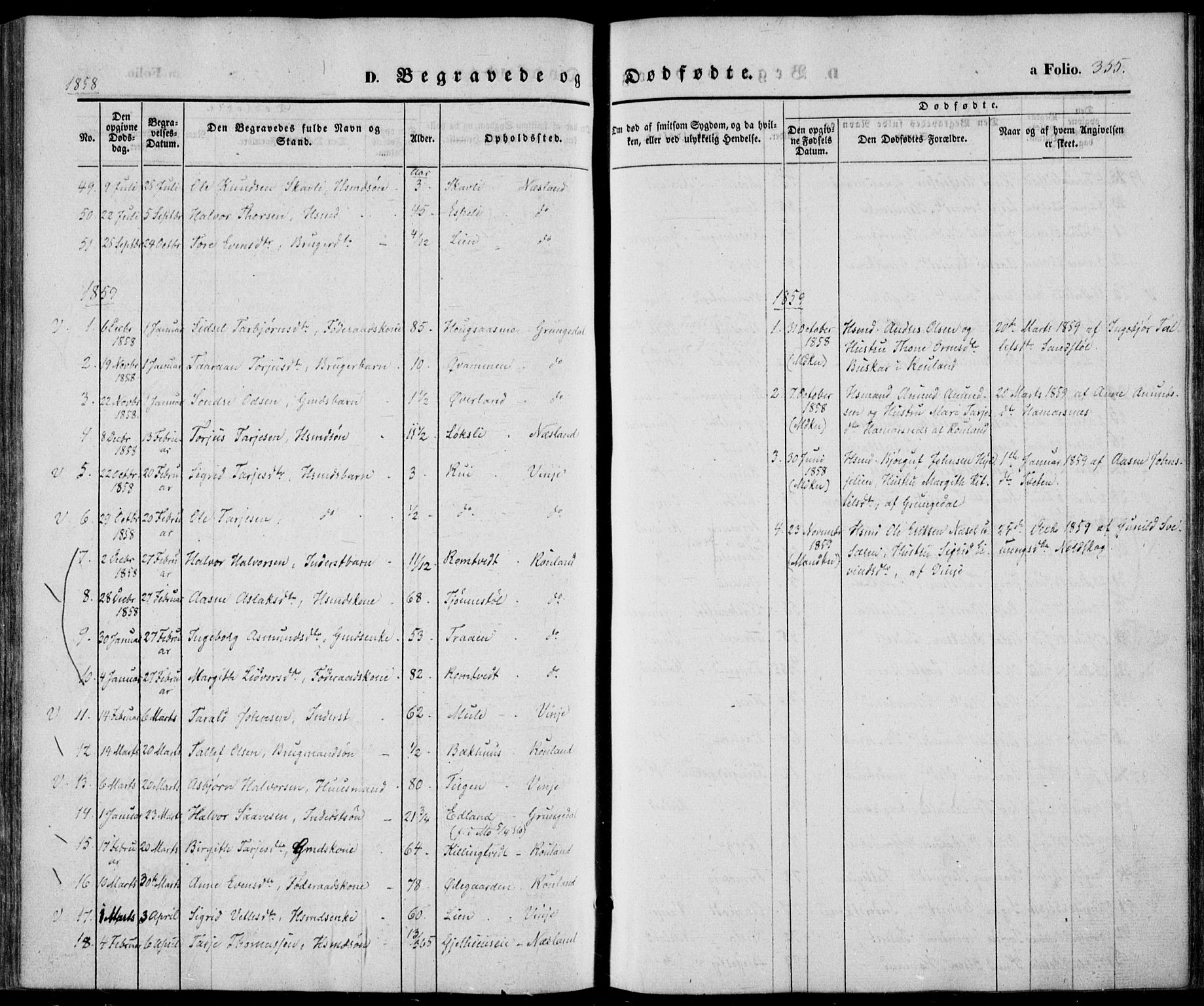 Vinje kirkebøker, AV/SAKO-A-312/F/Fa/L0004: Parish register (official) no. I 4, 1843-1869, p. 355