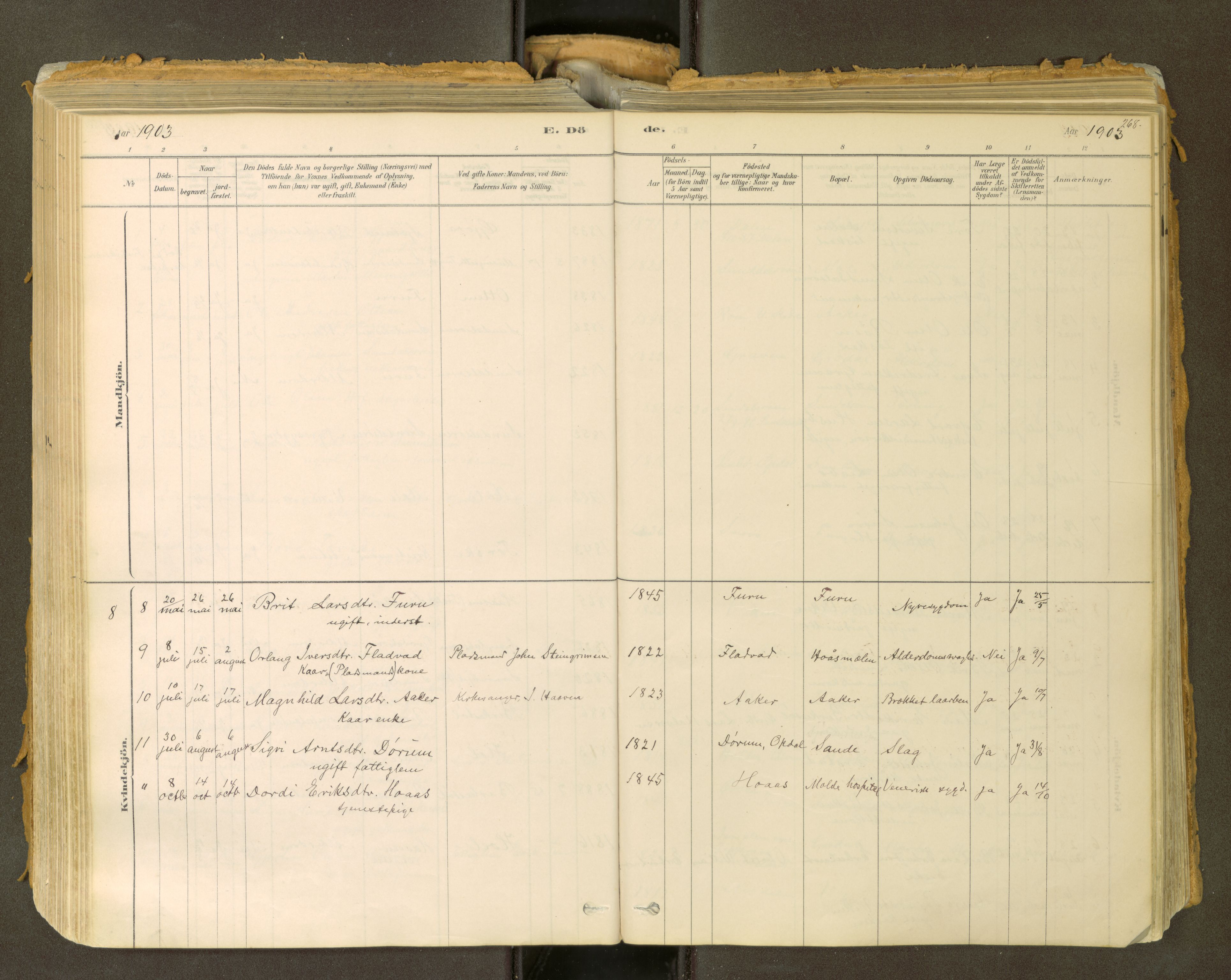 Sunndal sokneprestkontor, AV/SAT-A-1085/1/I/I1/I1a: Parish register (official) no. 2, 1877-1914, p. 268