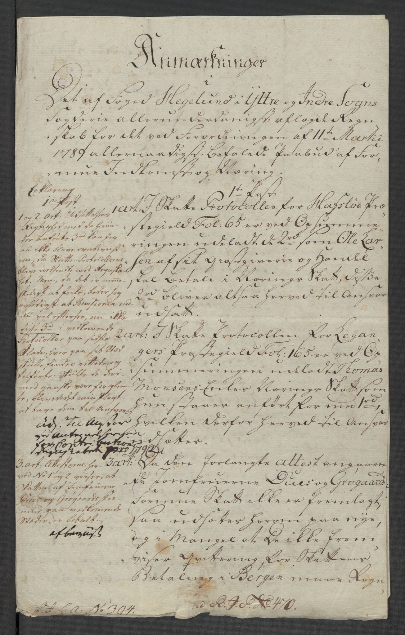 Rentekammeret inntil 1814, Reviderte regnskaper, Mindre regnskaper, AV/RA-EA-4068/Rf/Rfe/L0056:  Ytre og Indre Sogn fogderi, 1789, p. 31