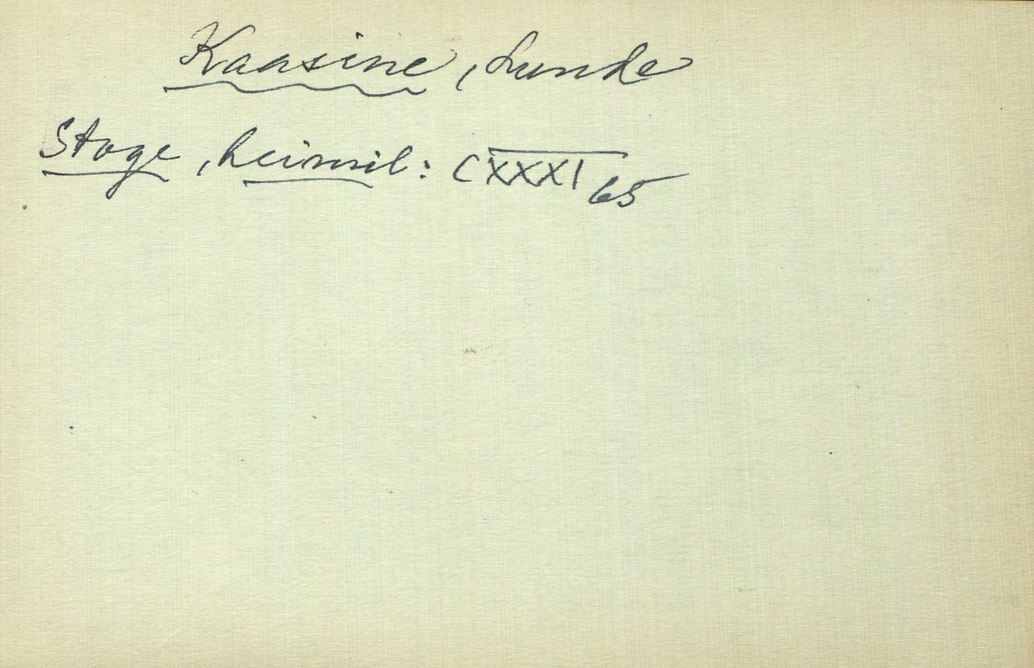 Rikard Berge, TEMU/TGM-A-1003/I/L0011: Personregister- K, 1910-1950