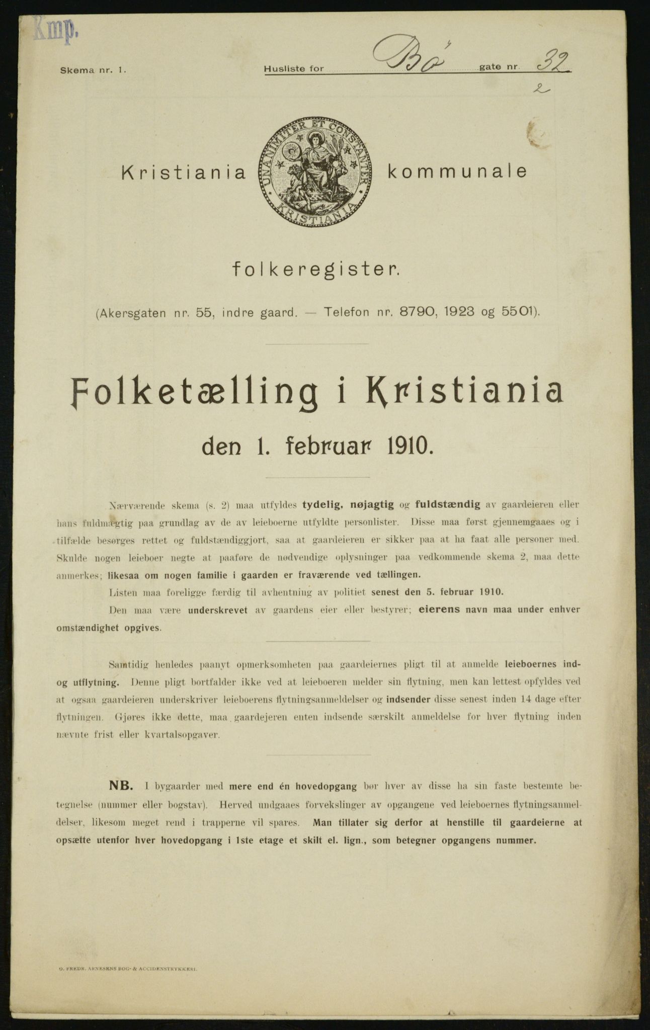 OBA, Municipal Census 1910 for Kristiania, 1910, p. 10863