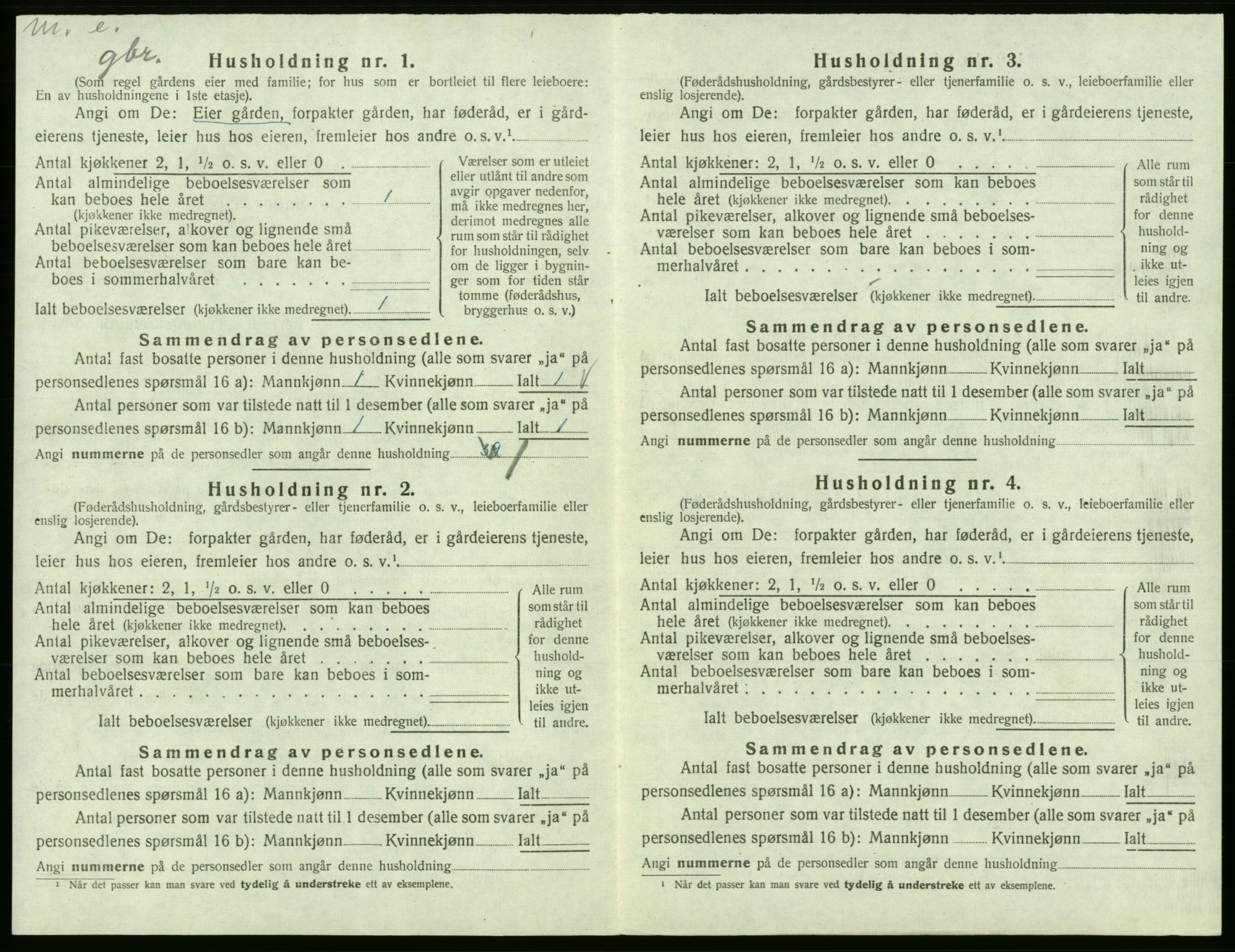 SAB, 1920 census for Fitjar, 1920, p. 502