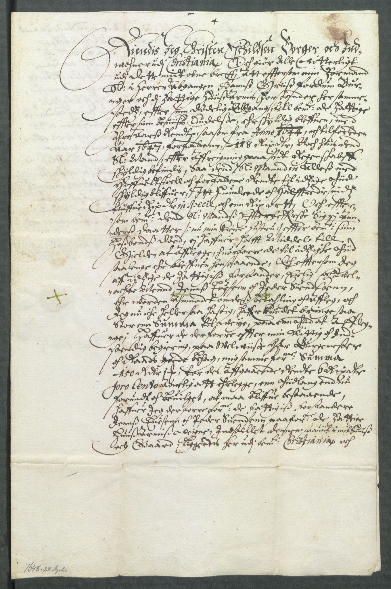 Riksarkivets diplomsamling, RA/EA-5965/F02/L0161: Dokumenter, 1648, p. 83