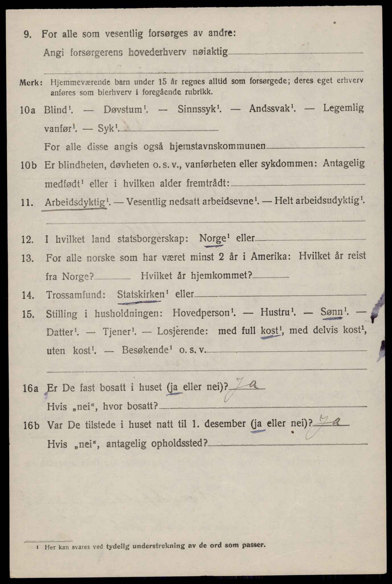 SAST, 1920 census for Håland, 1920, p. 2610