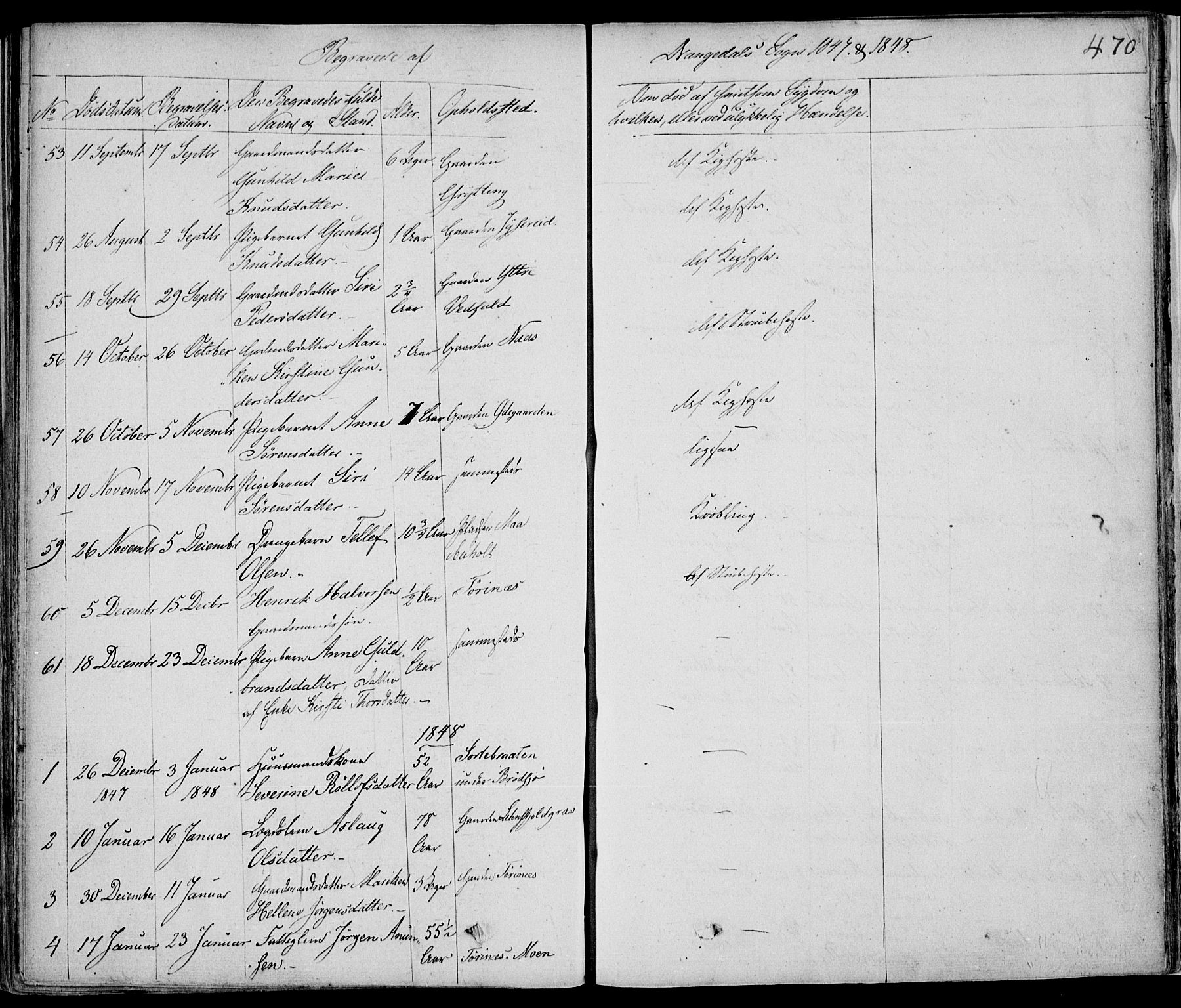 Drangedal kirkebøker, SAKO/A-258/F/Fa/L0007a: Parish register (official) no. 7a, 1837-1856, p. 470