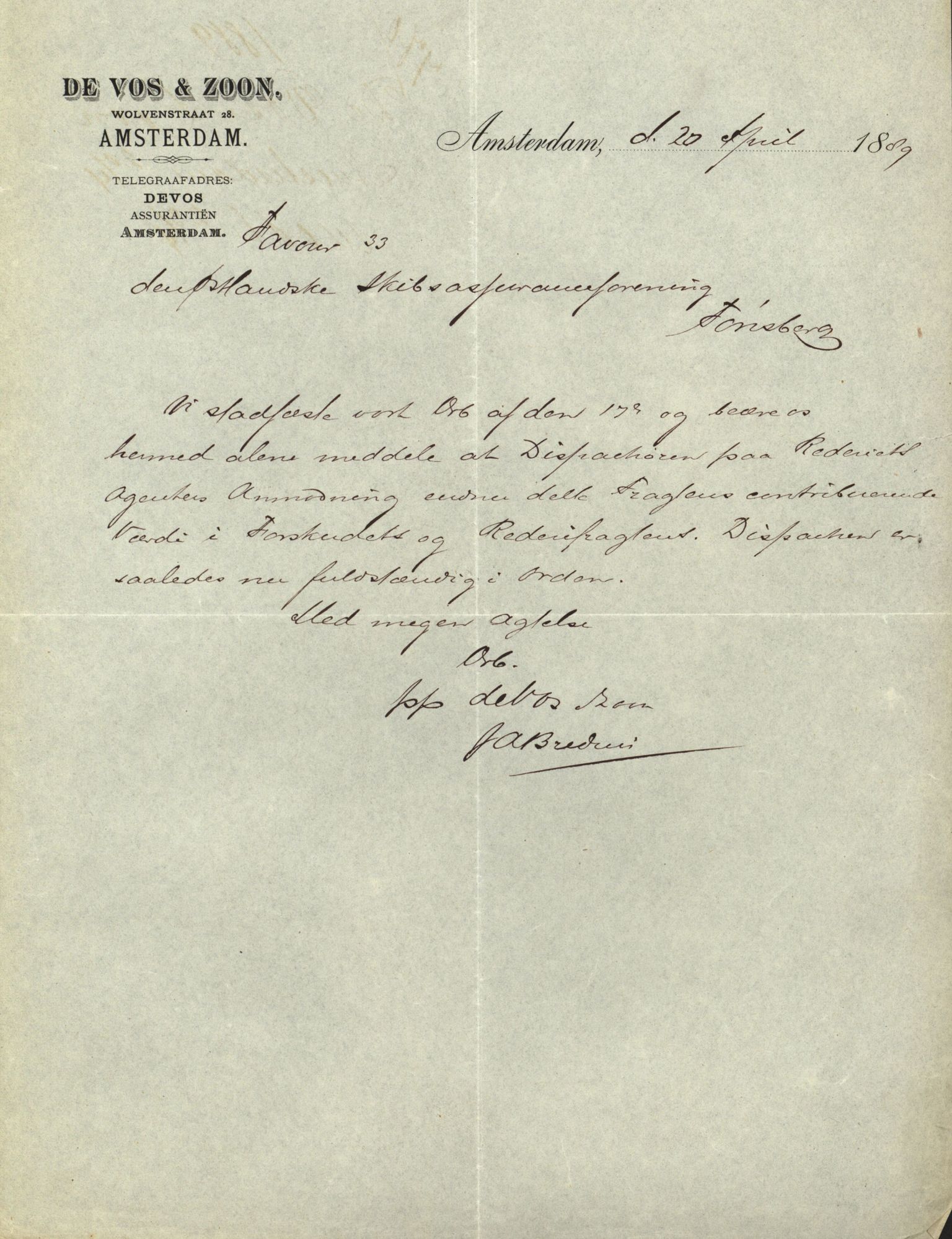 Pa 63 - Østlandske skibsassuranceforening, VEMU/A-1079/G/Ga/L0023/0003: Havaridokumenter / Else Katrine, Einar, Ethel, Finland, Favour, 1888, p. 47