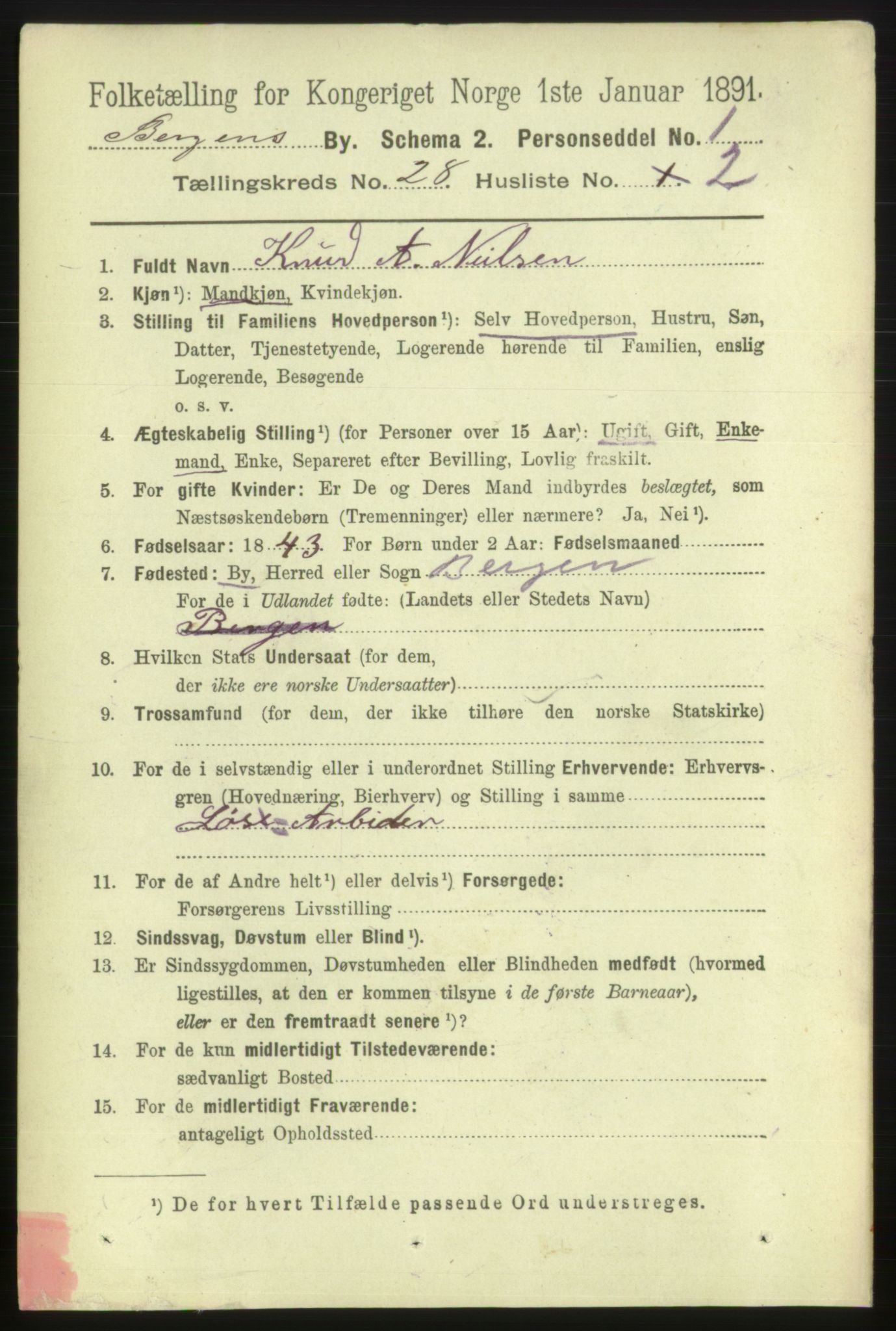 RA, 1891 Census for 1301 Bergen, 1891, p. 36343