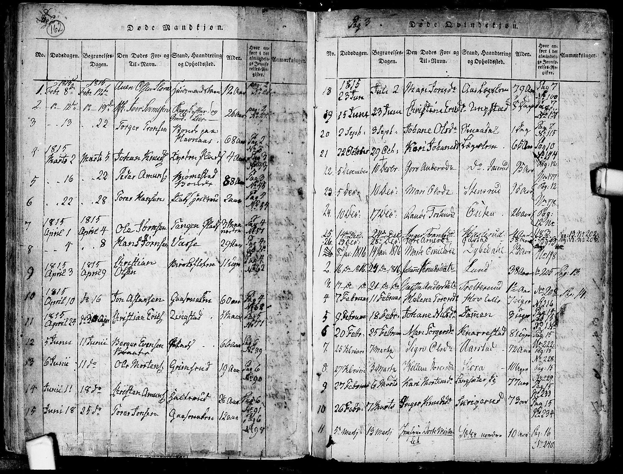 Trøgstad prestekontor Kirkebøker, SAO/A-10925/F/Fa/L0006: Parish register (official) no. I 6, 1815-1844, p. 162-163