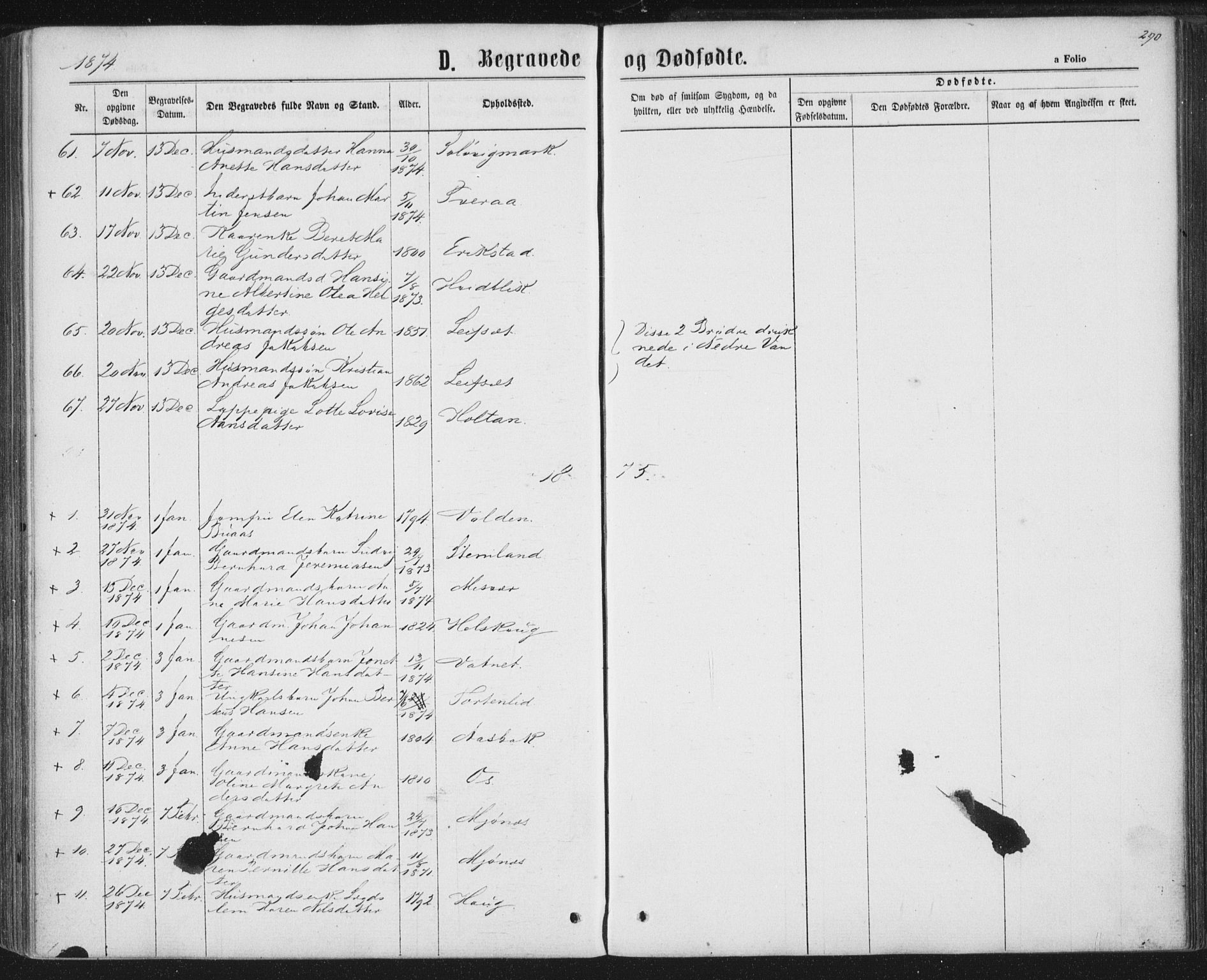 Ministerialprotokoller, klokkerbøker og fødselsregistre - Nordland, AV/SAT-A-1459/852/L0739: Parish register (official) no. 852A09, 1866-1877, p. 290