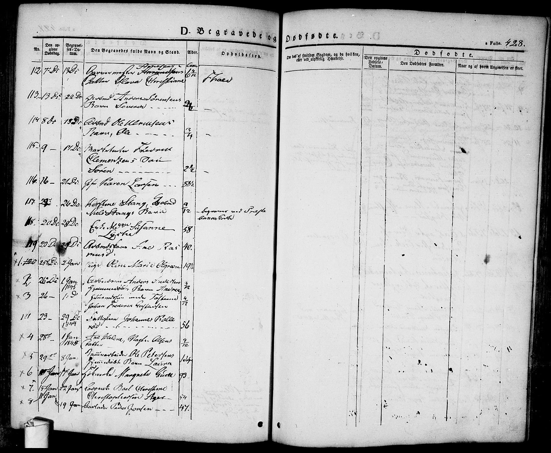 Halden prestekontor Kirkebøker, SAO/A-10909/F/Fa/L0005: Parish register (official) no. I 5, 1834-1845, p. 428