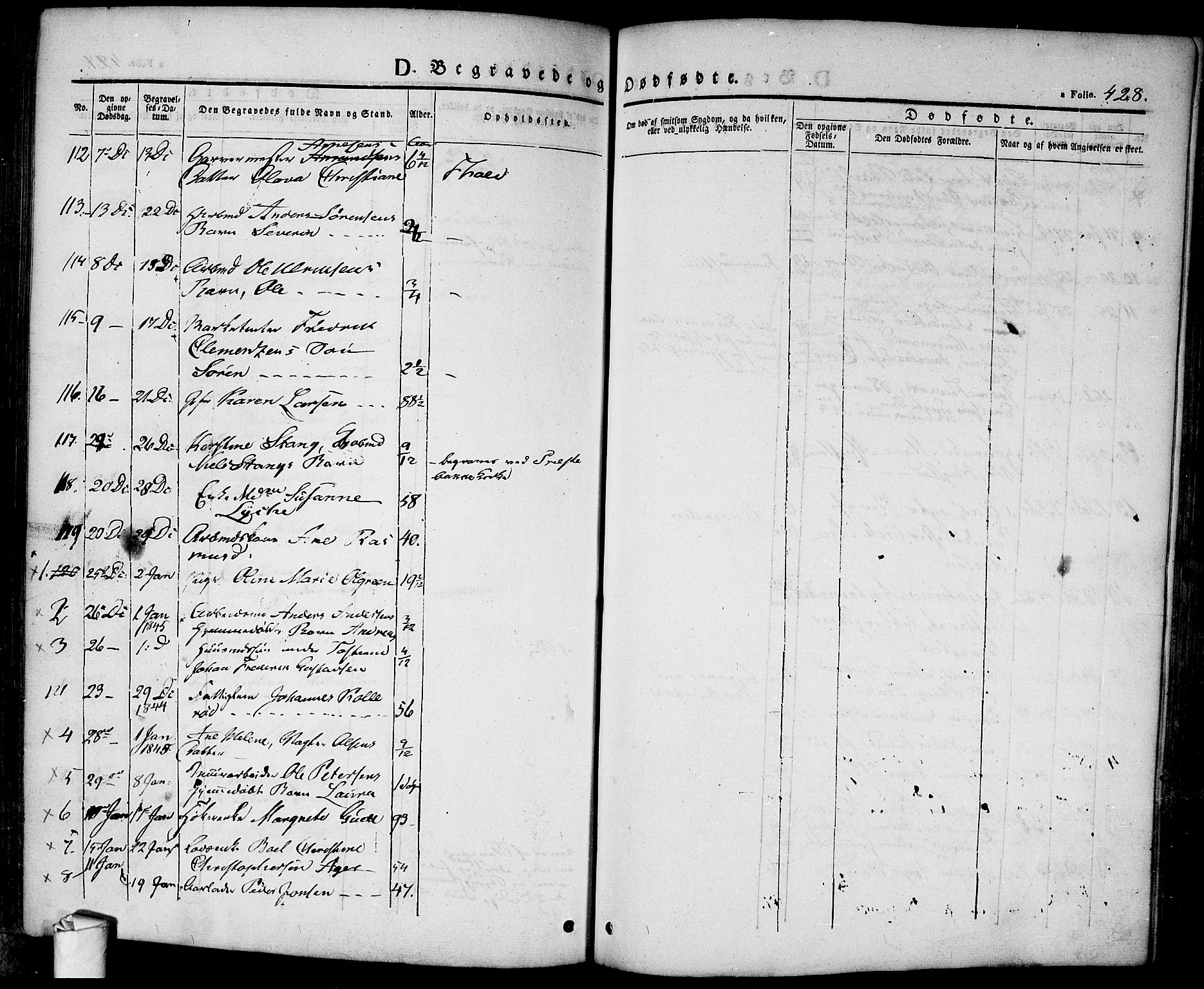 Halden prestekontor Kirkebøker, AV/SAO-A-10909/F/Fa/L0005: Parish register (official) no. I 5, 1834-1845, p. 428