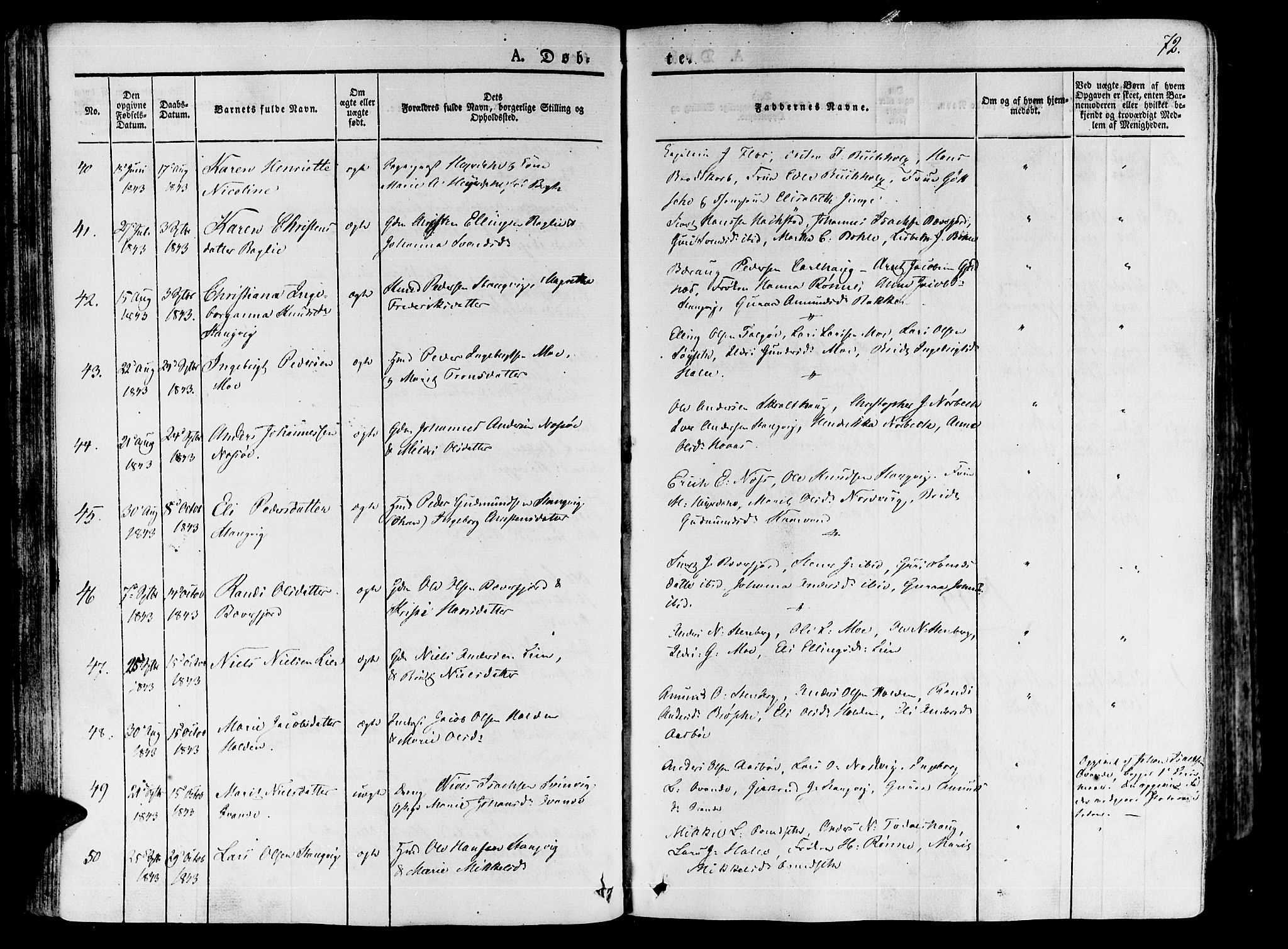 Ministerialprotokoller, klokkerbøker og fødselsregistre - Møre og Romsdal, SAT/A-1454/592/L1024: Parish register (official) no. 592A03 /1, 1831-1849, p. 72