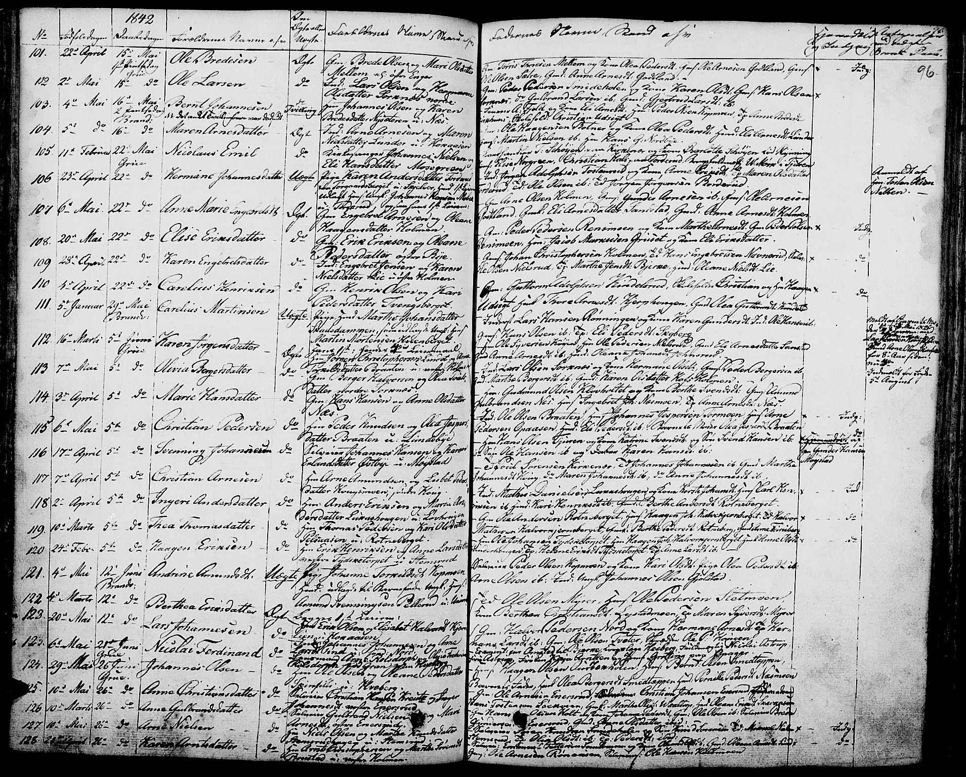 Grue prestekontor, AV/SAH-PREST-036/H/Ha/Haa/L0007: Parish register (official) no. 7, 1830-1847, p. 96