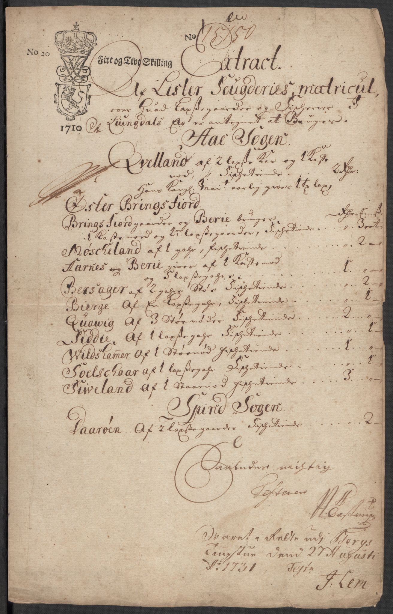 Riksarkivets diplomsamling, RA/EA-5965/F15/L0035: Prestearkiv - Vest-Agder, Sogn og Fjordane og Sør-Trøndelag, 1578-1787, p. 80