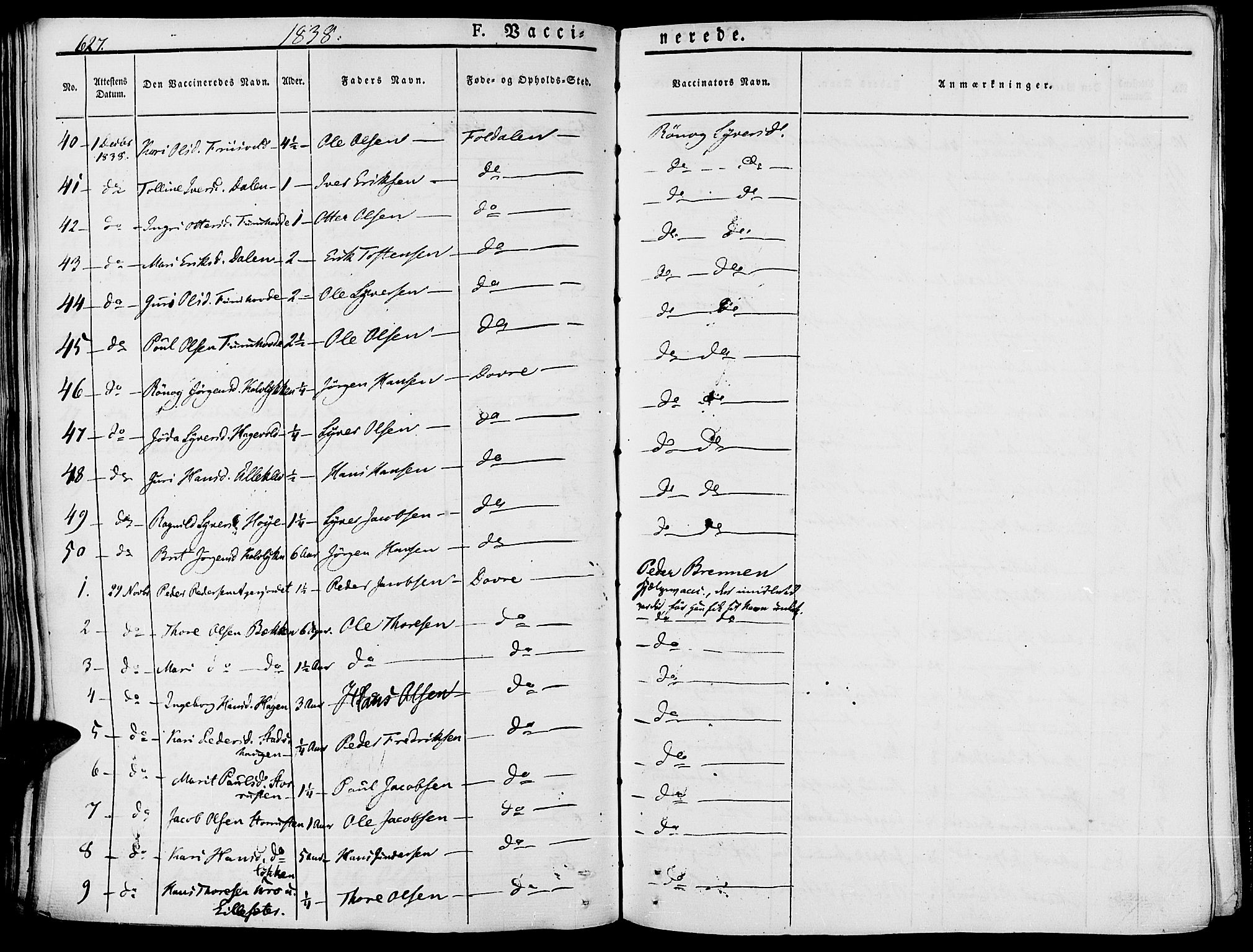 Lesja prestekontor, AV/SAH-PREST-068/H/Ha/Haa/L0005: Parish register (official) no. 5, 1830-1842, p. 627