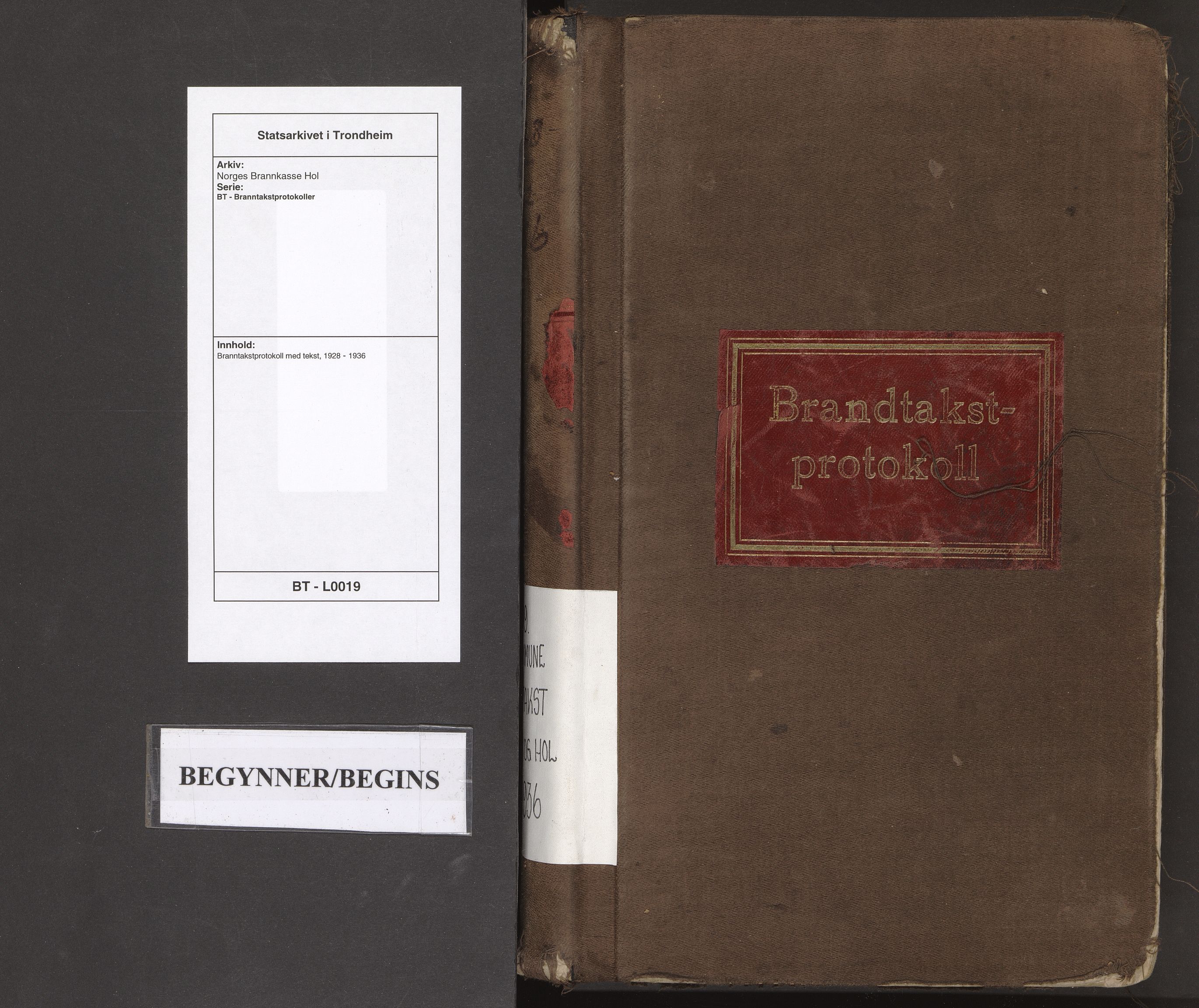 Norges Brannkasse Hol, SAT/A-5601/BT/L0019: Branntakstprotokoll med tekst, 1928-1936