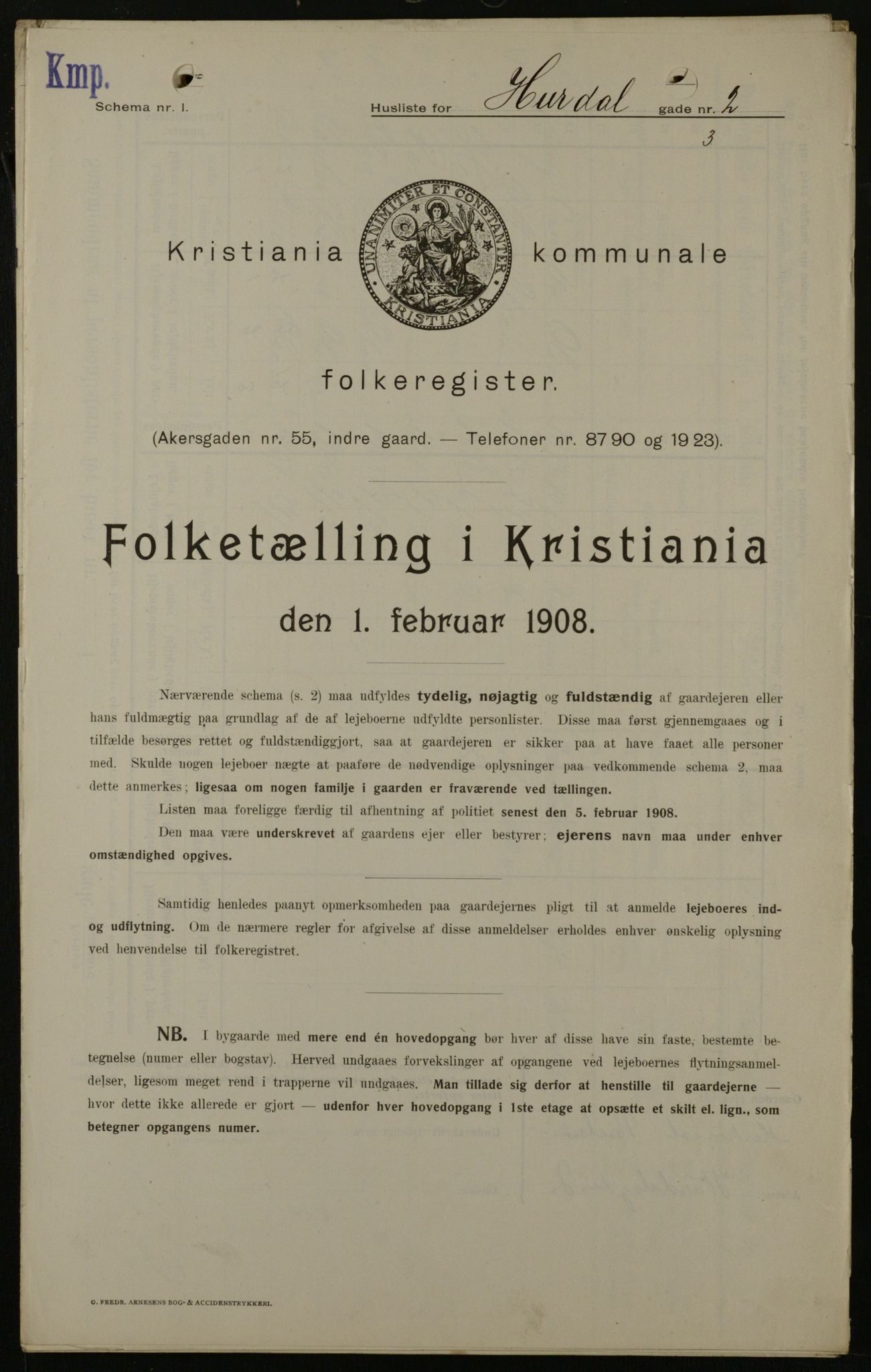 OBA, Municipal Census 1908 for Kristiania, 1908, p. 37945