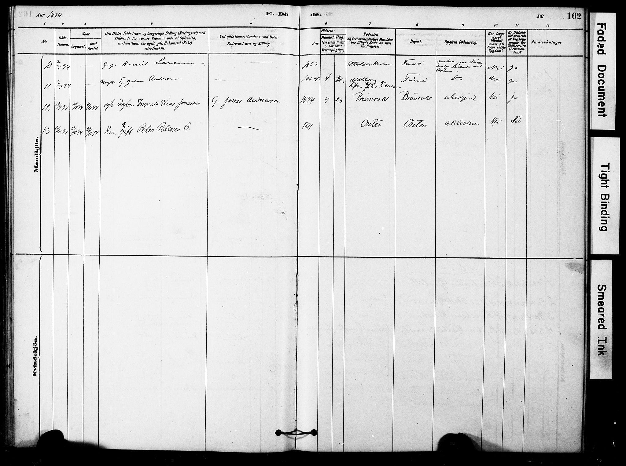 Ministerialprotokoller, klokkerbøker og fødselsregistre - Møre og Romsdal, AV/SAT-A-1454/561/L0729: Parish register (official) no. 561A03, 1878-1900, p. 162